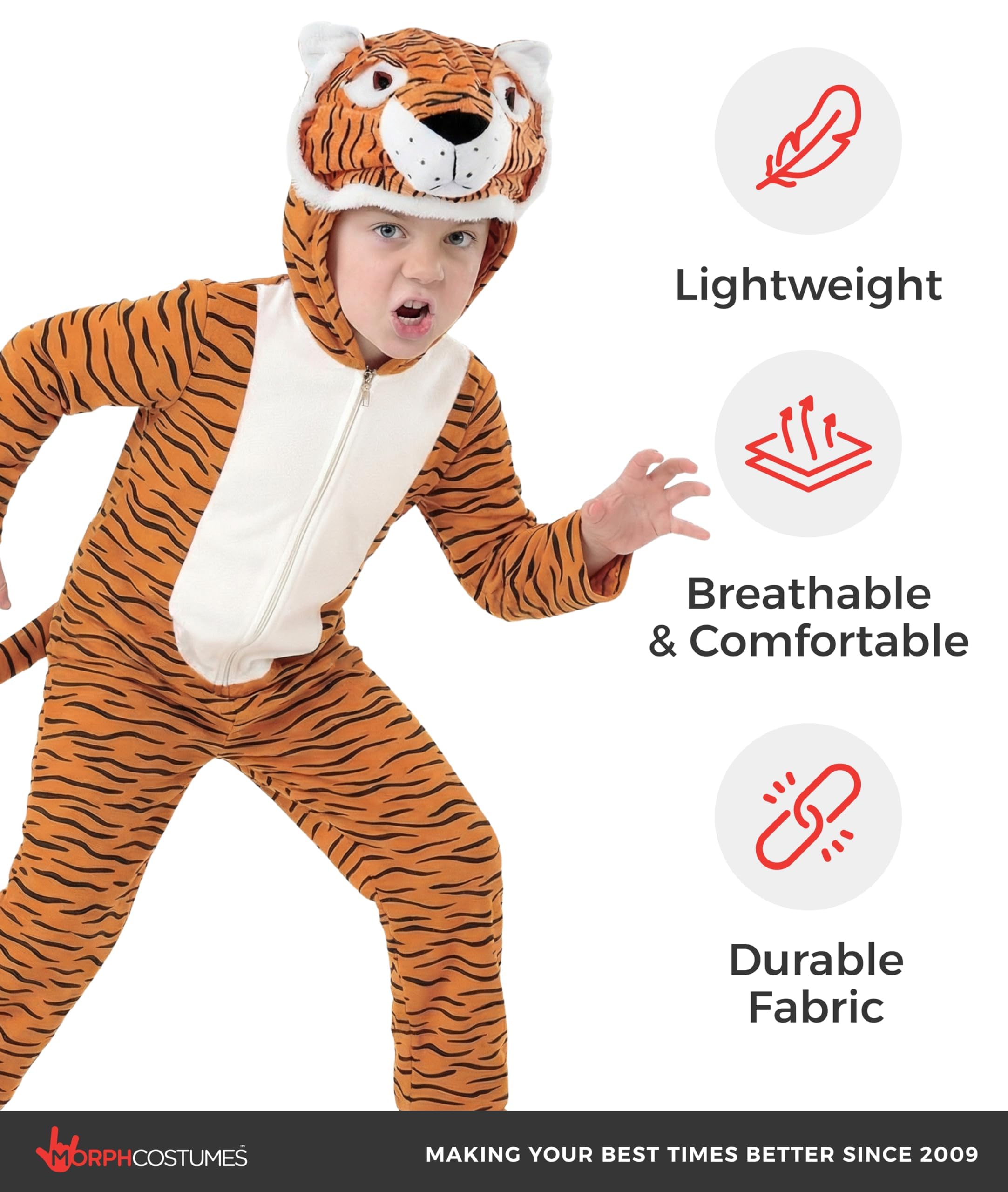 fun shack Tiger Costume for Kids, Boys Tiger Costume, Book Characters Costumes for Kids, Storybook Character Costumes - Image 4