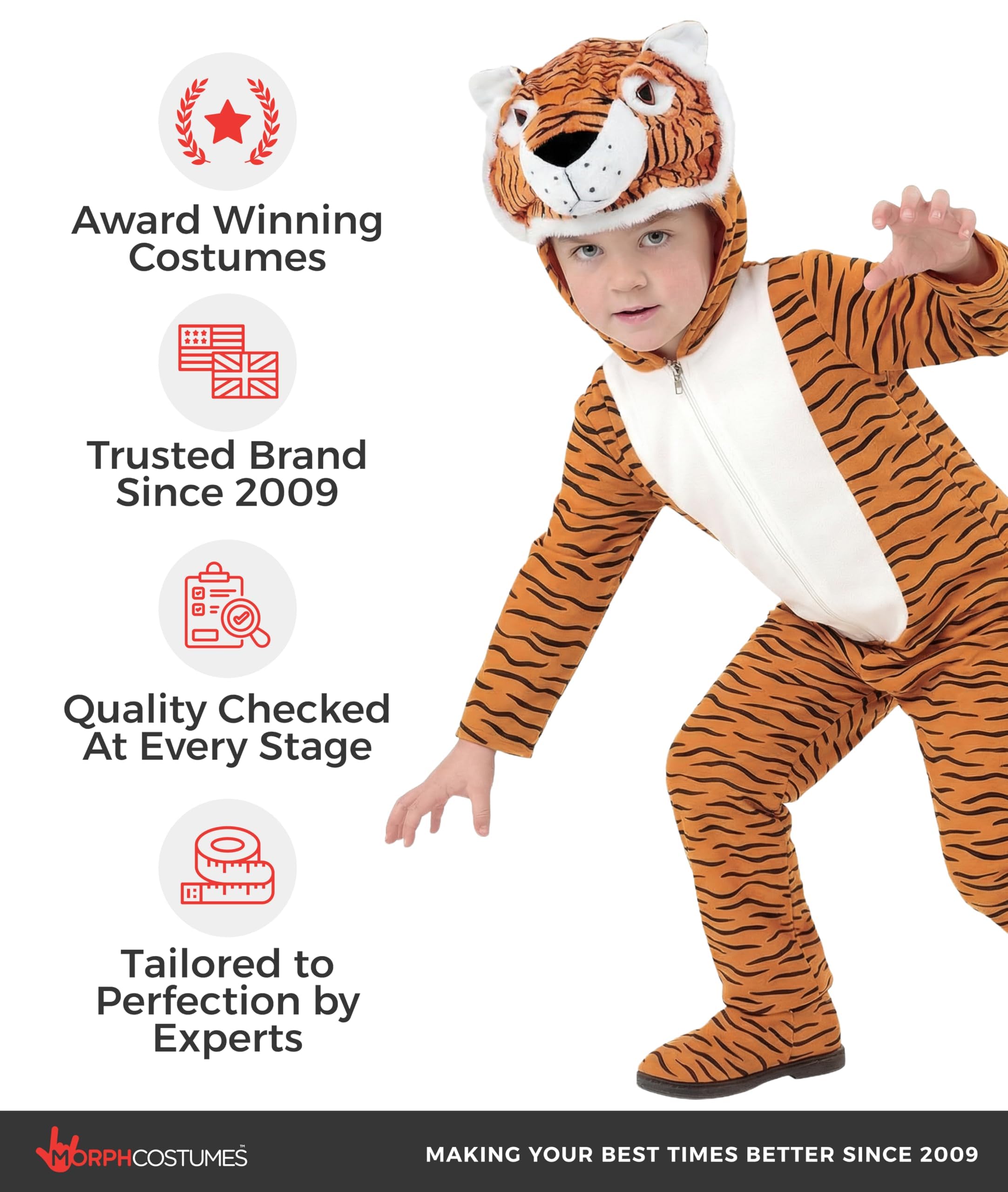 fun shack Tiger Costume for Kids, Boys Tiger Costume, Book Characters Costumes for Kids, Storybook Character Costumes - Image 5