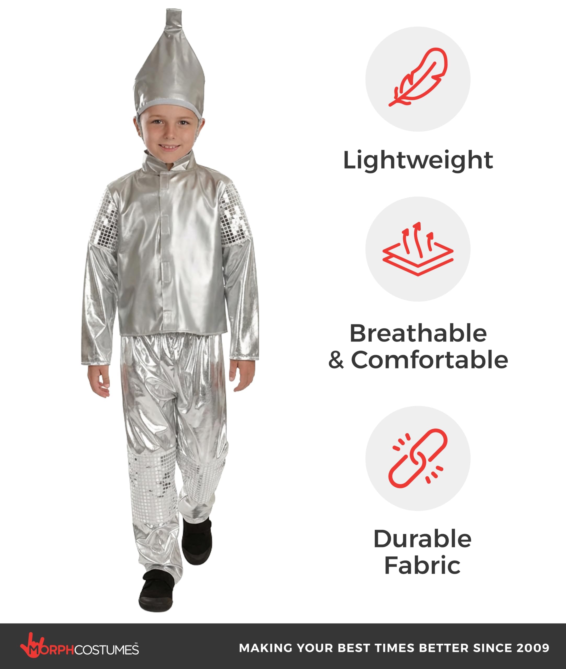 fun shack Tin Boy Costume for Kids, Kids Book Character Costumes Boys, World Book Day Costume Boys - Image 4