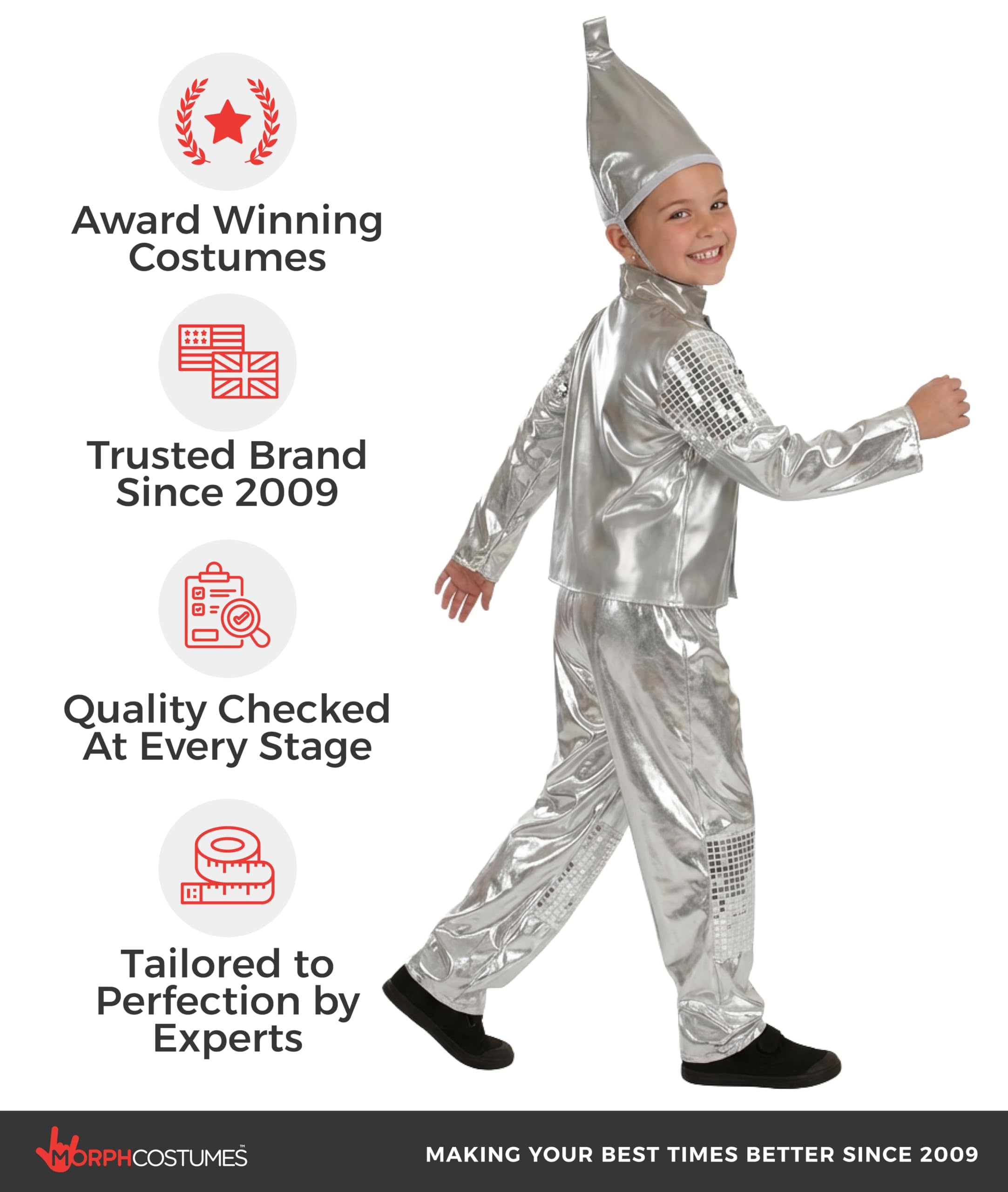 fun shack Tin Boy Costume for Kids, Kids Book Character Costumes Boys, World Book Day Costume Boys - Image 5