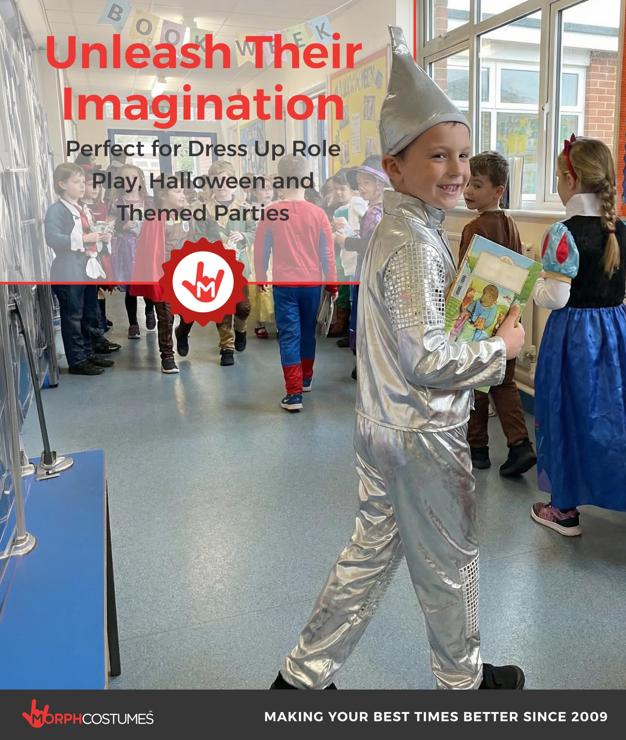 fun shack Tin Boy Costume for Kids, Kids Book Character Costumes Boys, World Book Day Costume Boys - Image 6