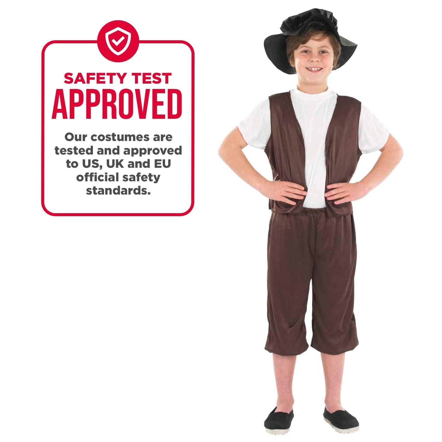 fun shack Tudor Costume for Boys, Villager Costume Kids, Victorian Chimney Sweep Costumes Kids, Victorian Boys Costumes - Image 4