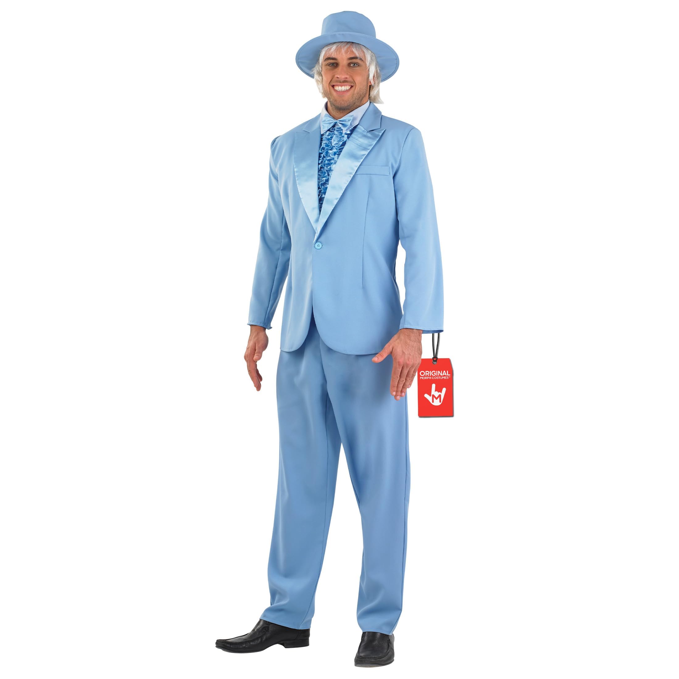 fun shack Tuxedo Costume for Men – Orange or Blue Suit Mens – Funny 90s Movie Character, Halloween Costumes for Men