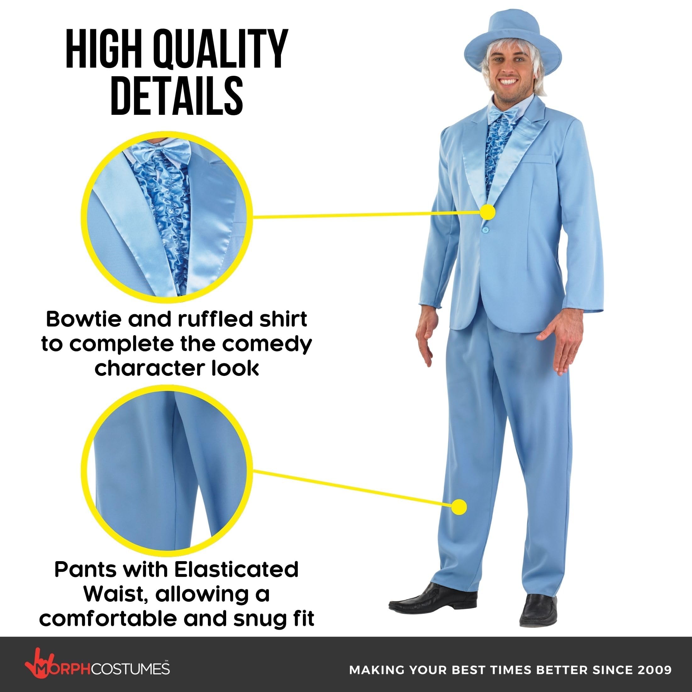 fun shack Tuxedo Costume for Men – Orange or Blue Suit Mens – Funny 90s Movie Character, Halloween Costumes for Men - Image 3