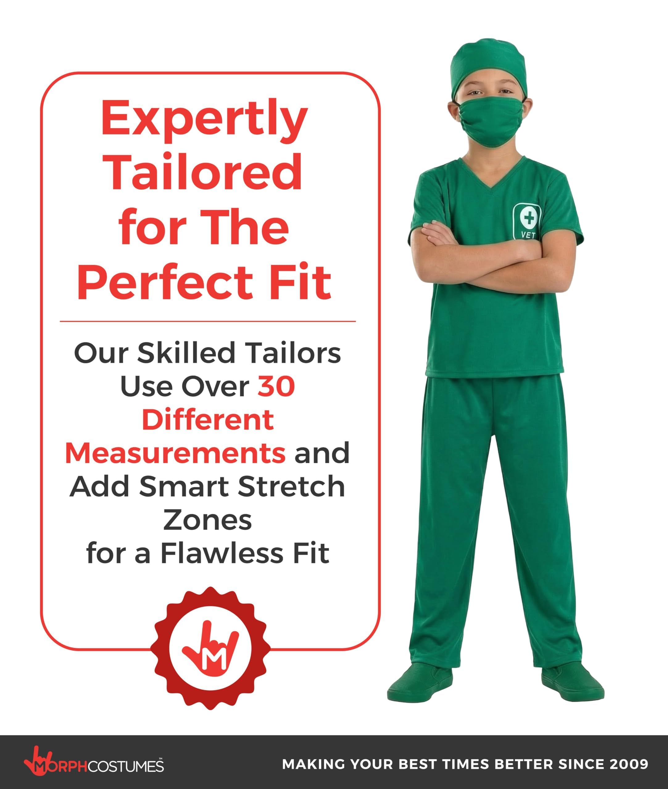 fun shack Vet Costume for Kids, Animal Doctor Scrubs with Mask & Cap, Kids Veterinarian Dress Up for Girls & Boys - Image 4