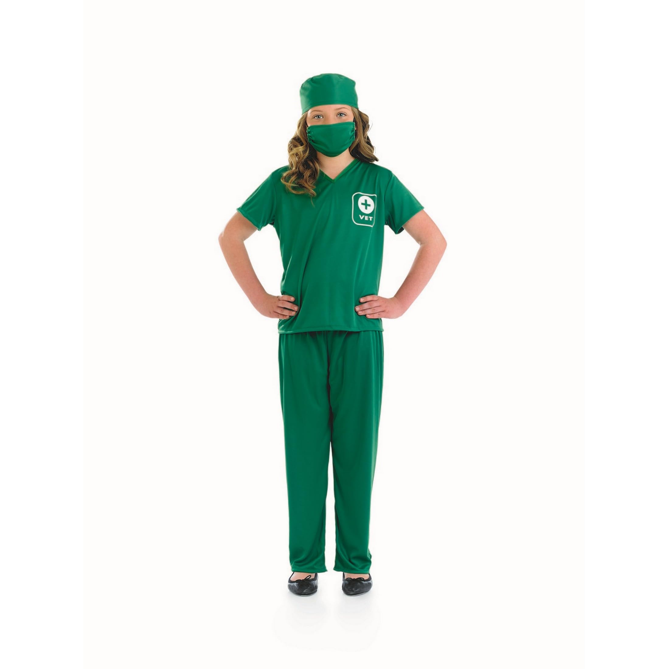 fun shack Vet Costume for Kids, Animal Doctor Scrubs with Mask & Cap, Kids Veterinarian Dress Up for Girls & Boys - Image 8