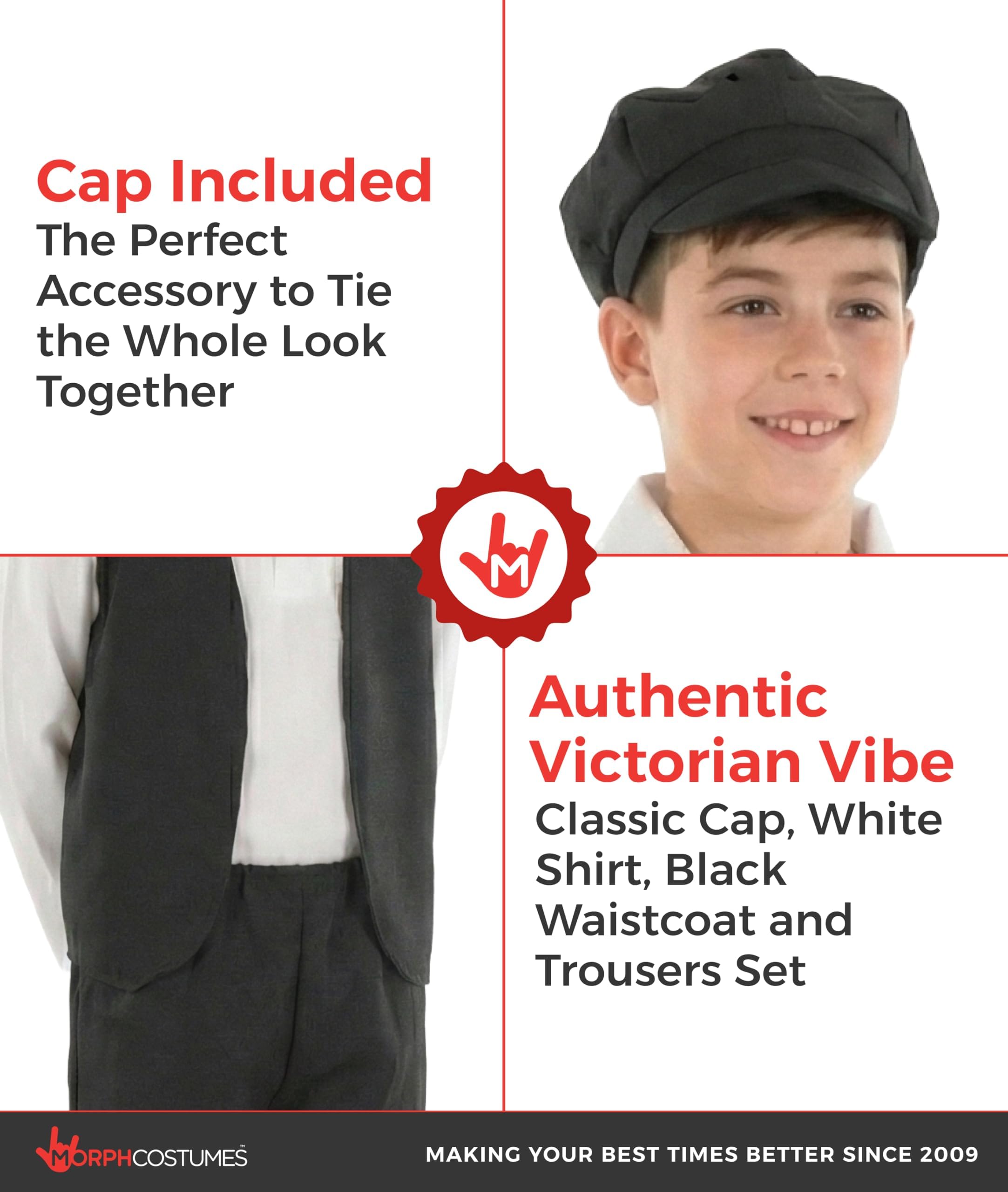 fun shack Victorian Boy Costume, Kids Historical Outfit, Boys Period Attire, Victorian Style Dress-Up - Image 3