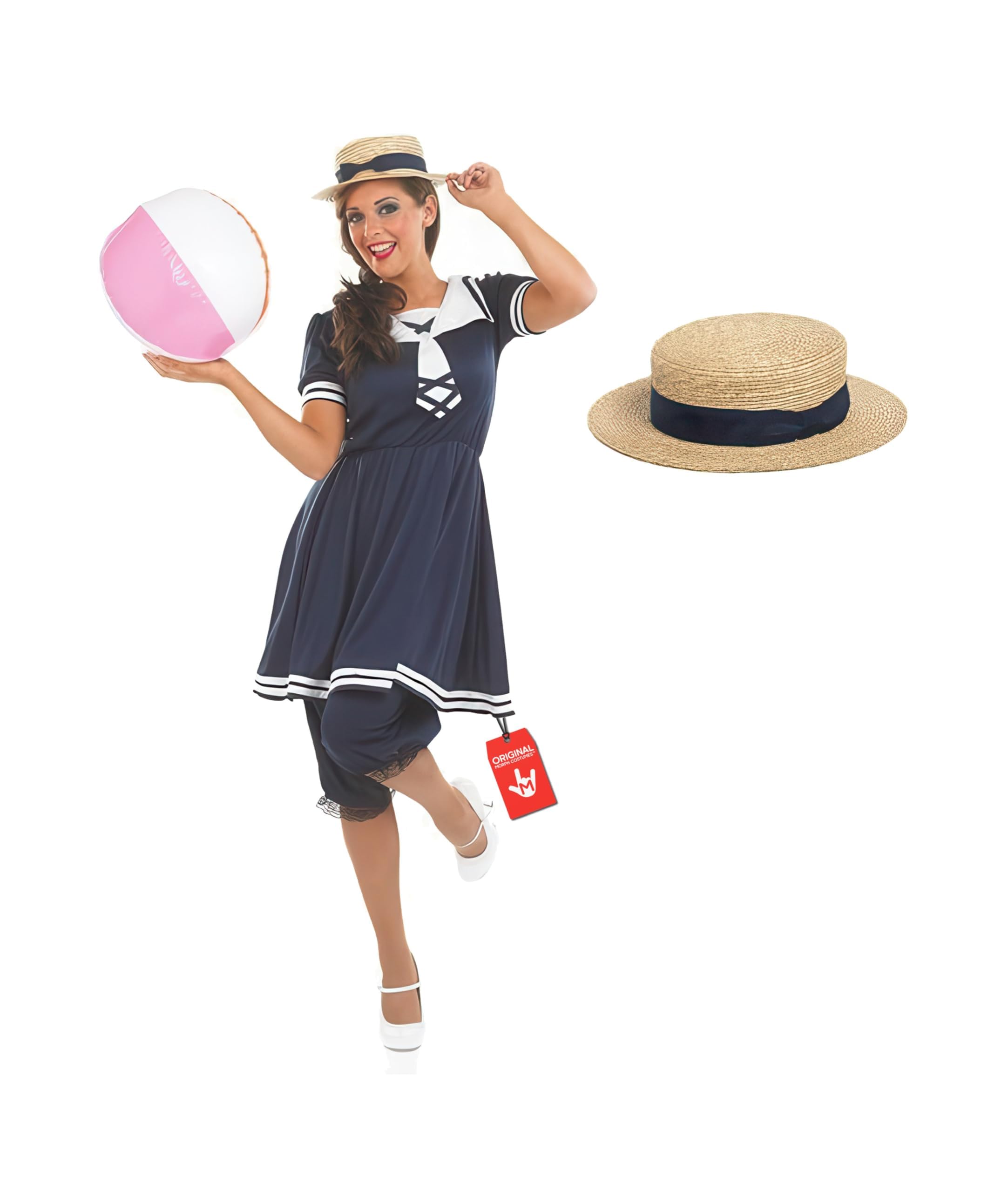 fun shack Victorian Dress Old Time Bathing Suit Women, Victorian Costume Women, Women's Fancy Dress Costume