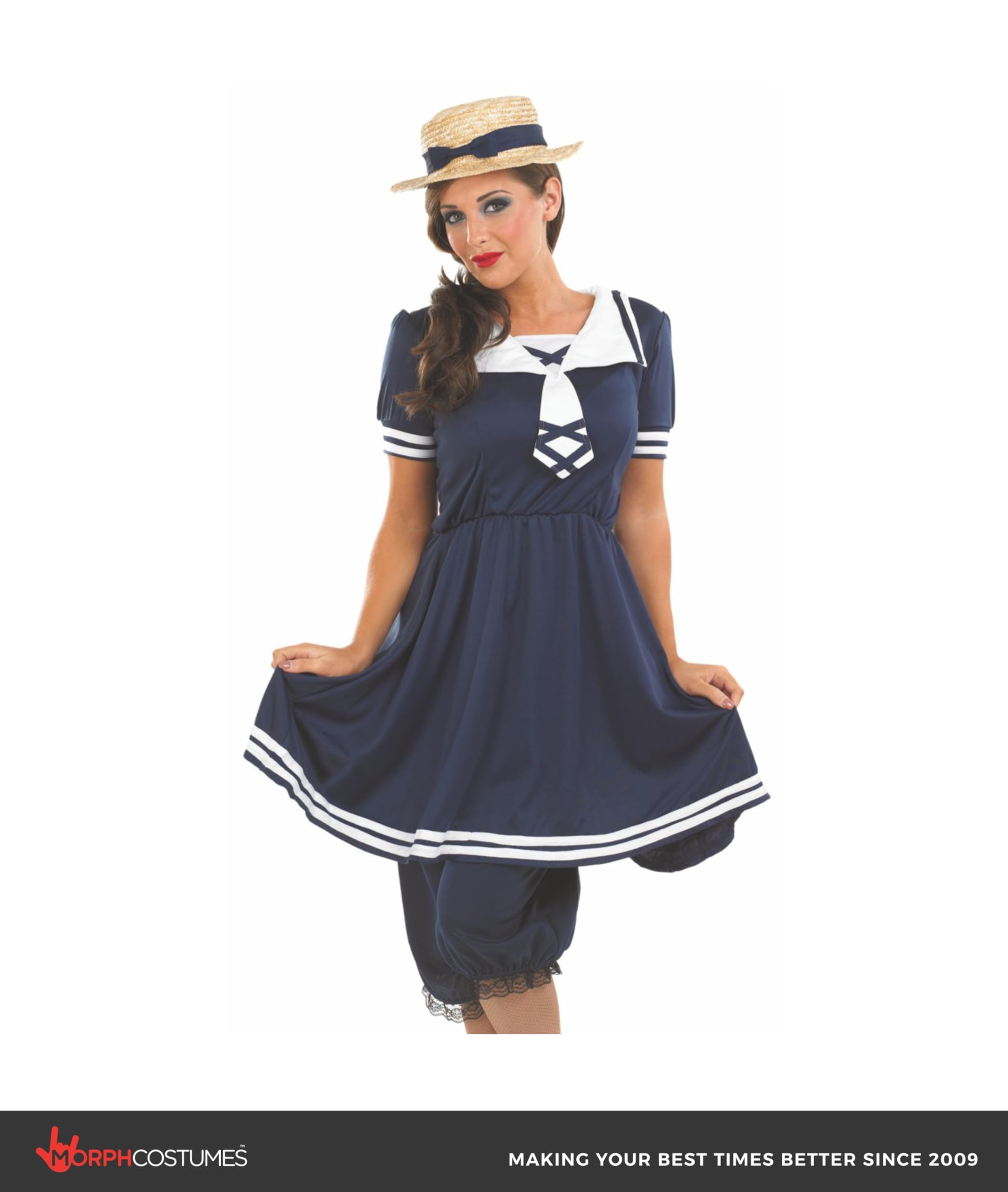 fun shack Victorian Dress Old Time Bathing Suit Women, Victorian Costume Women, Women's Fancy Dress Costume - Image 3