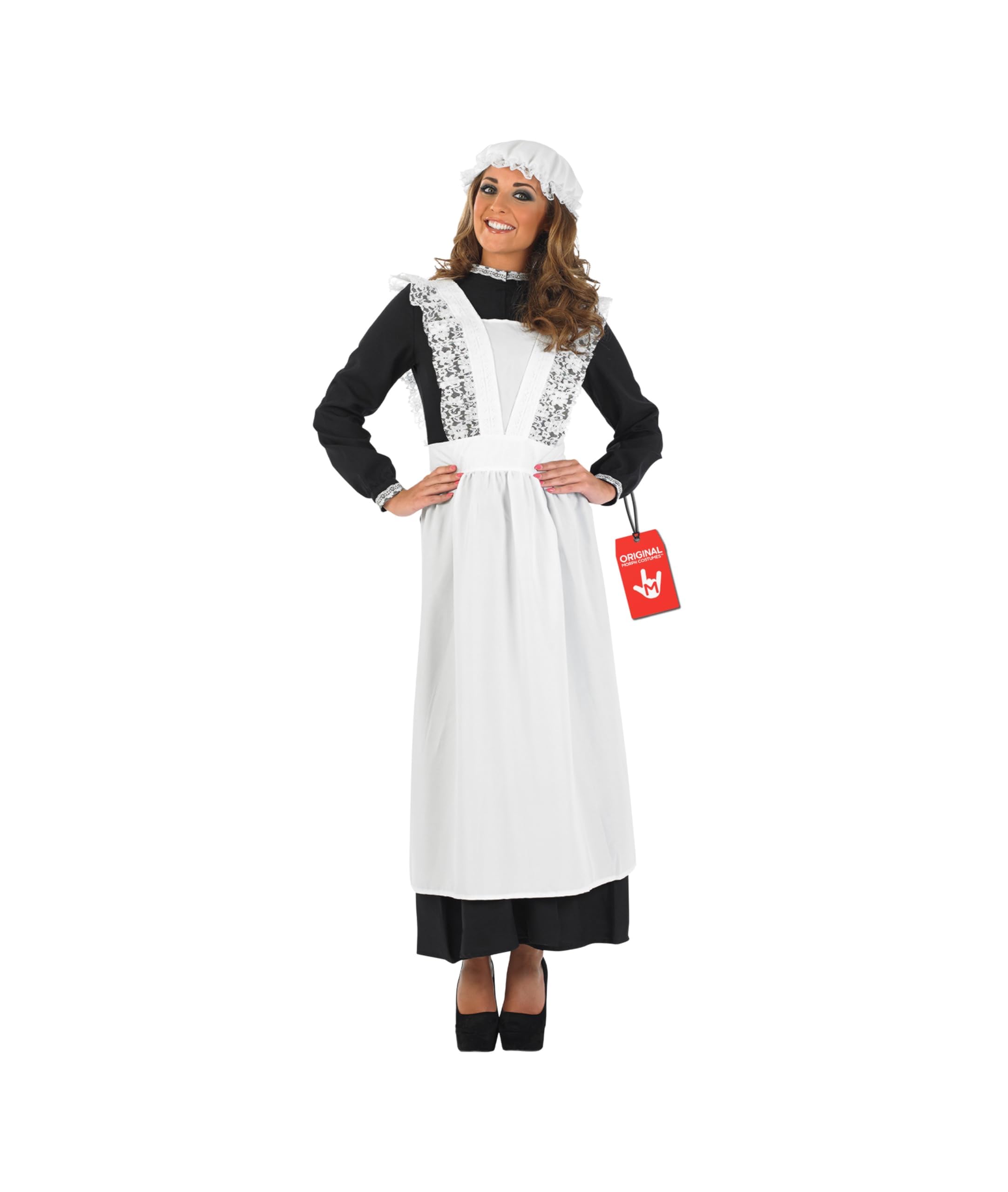 fun shack Victorian Maid Costume, Long Sleeve Dress for Women, Elegant Maid Outfit, Classic Victorian Style