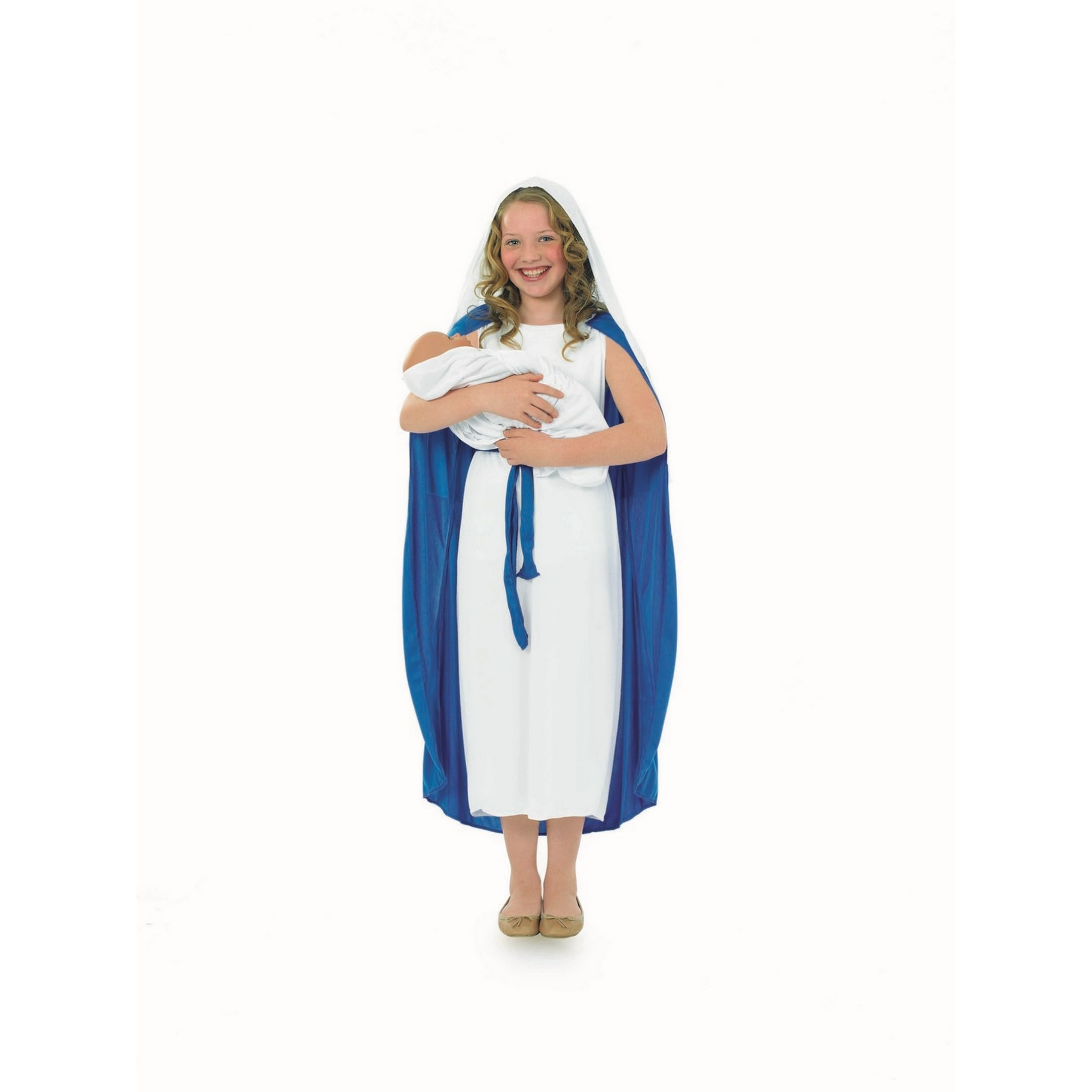 fun shack Virgin Mary Costume for Girls, Mary Costume for Kids, Christmas Costumes Kids, Nativity Costumes Girls, Small - Image 5