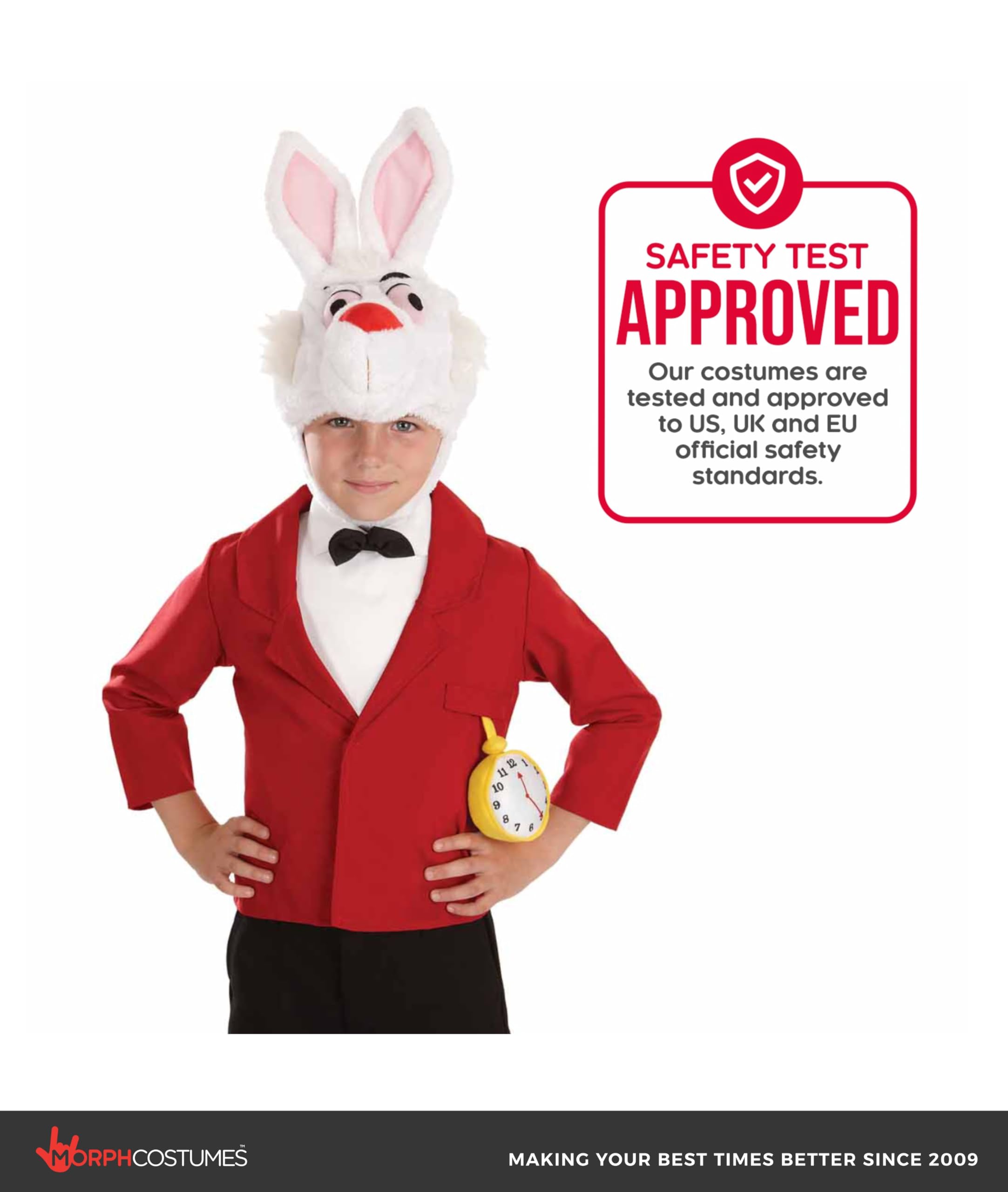 fun shack White Rabbit Costume for Kids, Boys and Girls Rabbit Outfit, Cute Kids Bunny Costume for Dress Up, Small - Image 4