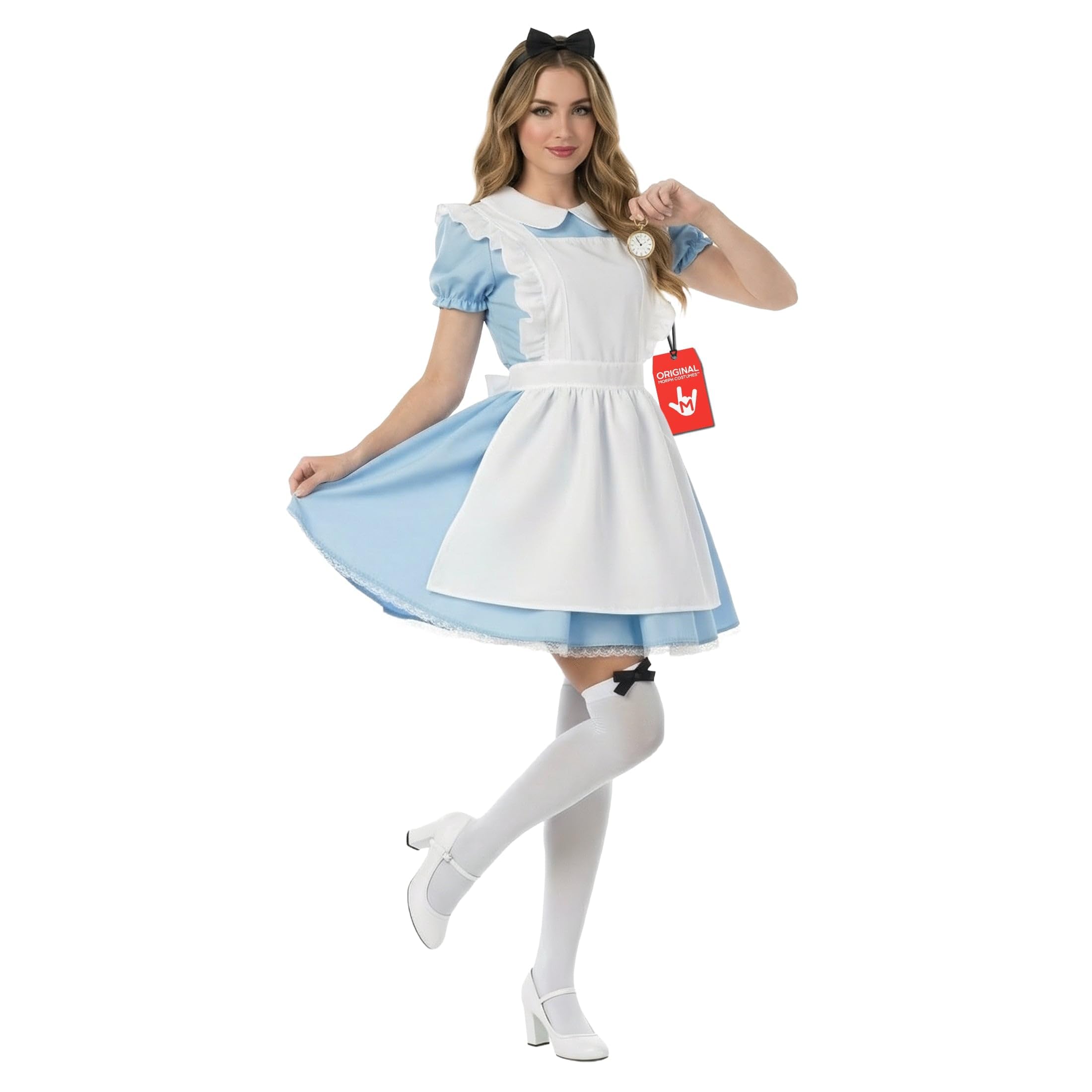 fun shack Womans Alice Costume, Alice Costume for Women, Fairy Tale Costumes, Halloween Costumes for Women Adult