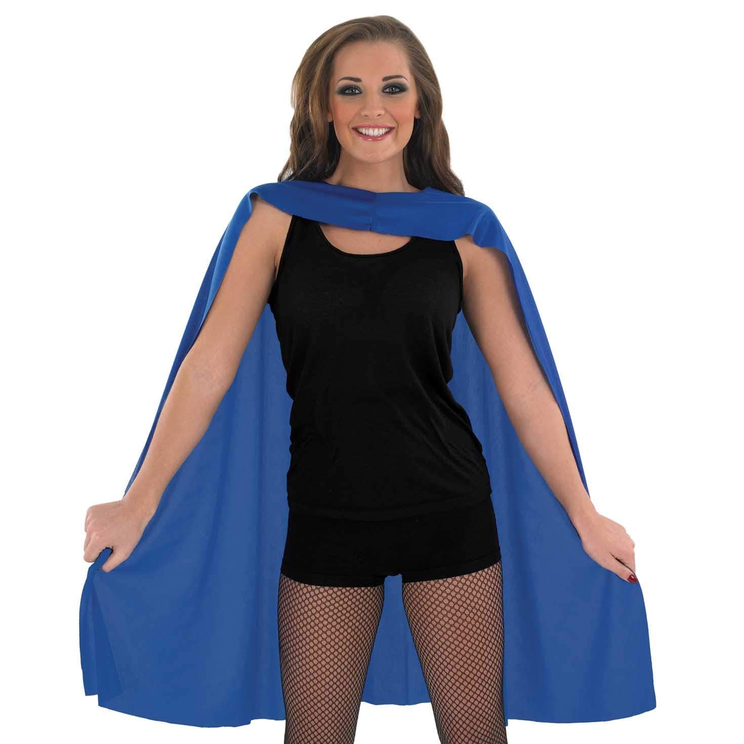Fun Shack Women's Superhero Cape Blue Adult Costume, Superhero Cape Blue - Image 2