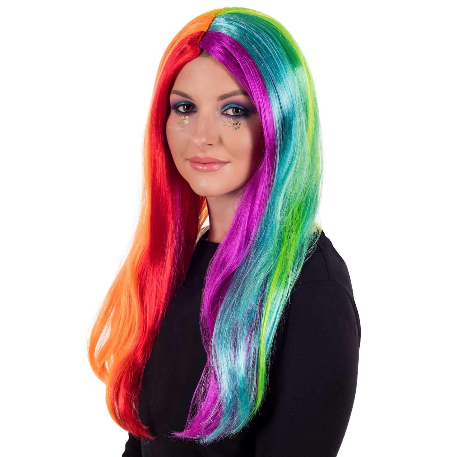 Fun Shack Women's, Wavy Rainbow Wig - Image 2