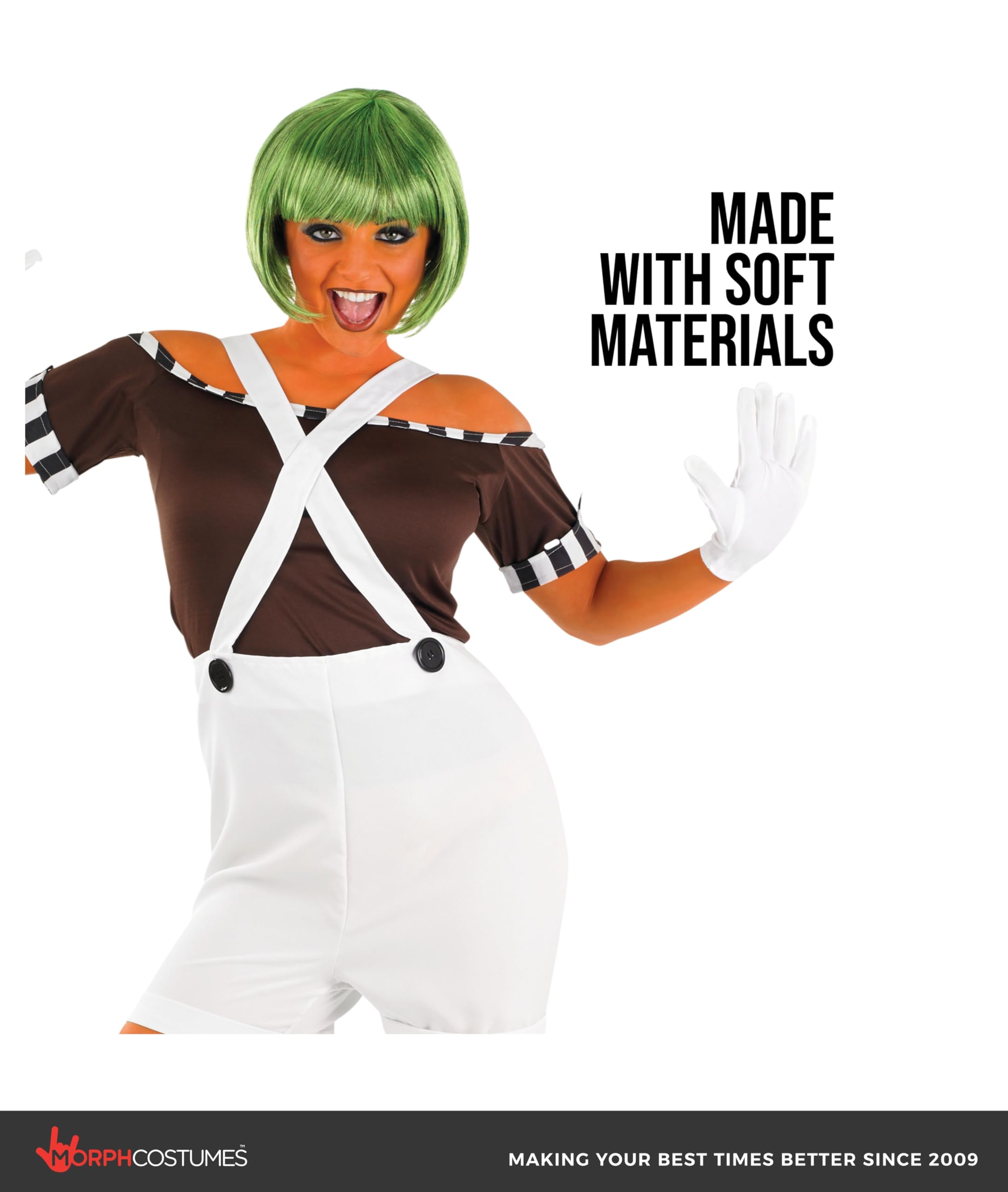 fun shack Womens Chocolate Factory Costume, Chocolate Costume Adult, Book Character Halloween Costumes for Women - Image 3