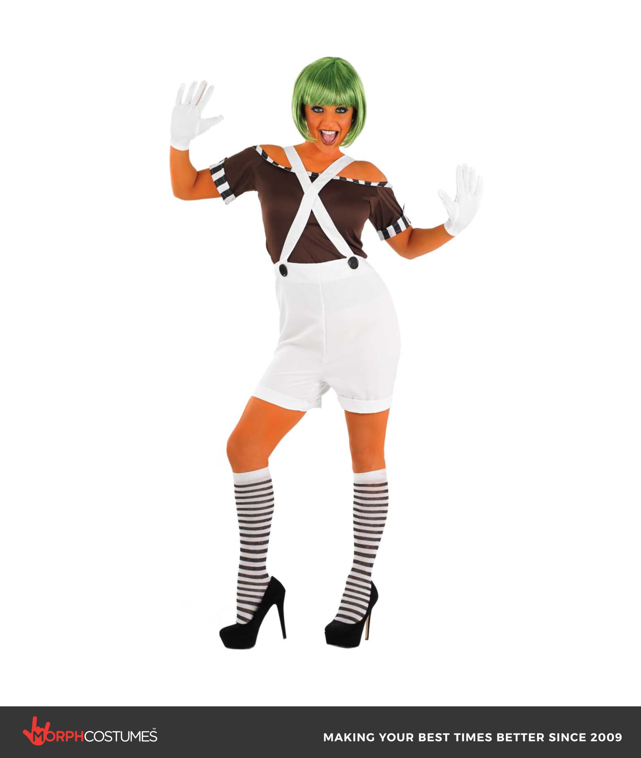 fun shack Womens Chocolate Factory Costume, Chocolate Costume Adult, Book Character Halloween Costumes for Women - Image 6