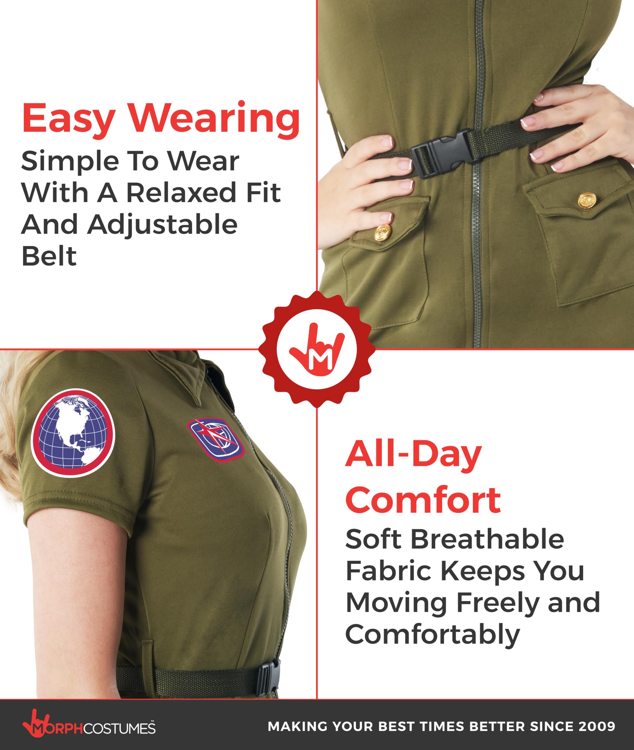 fun shack Womens Fighter Pilot Costume, Flight Attendant Costumes Women, Halloween Costume Women, Pilot Costumes Womans - Image 3