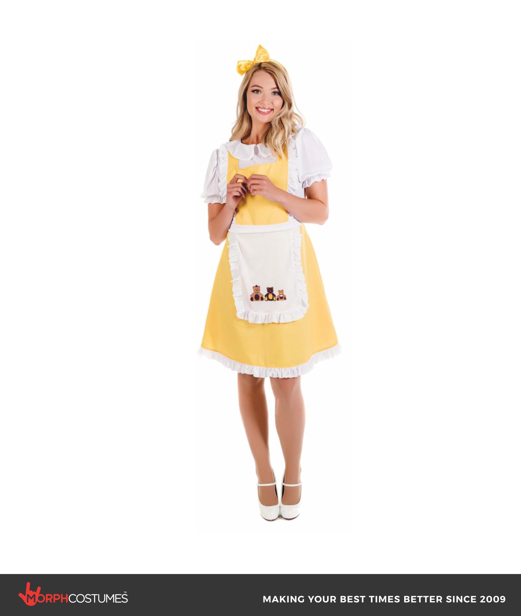 fun shack Womens Golden Hair Book Character Costume Halloween Teacher Womens Book Character Costumes for Adults - Image 4
