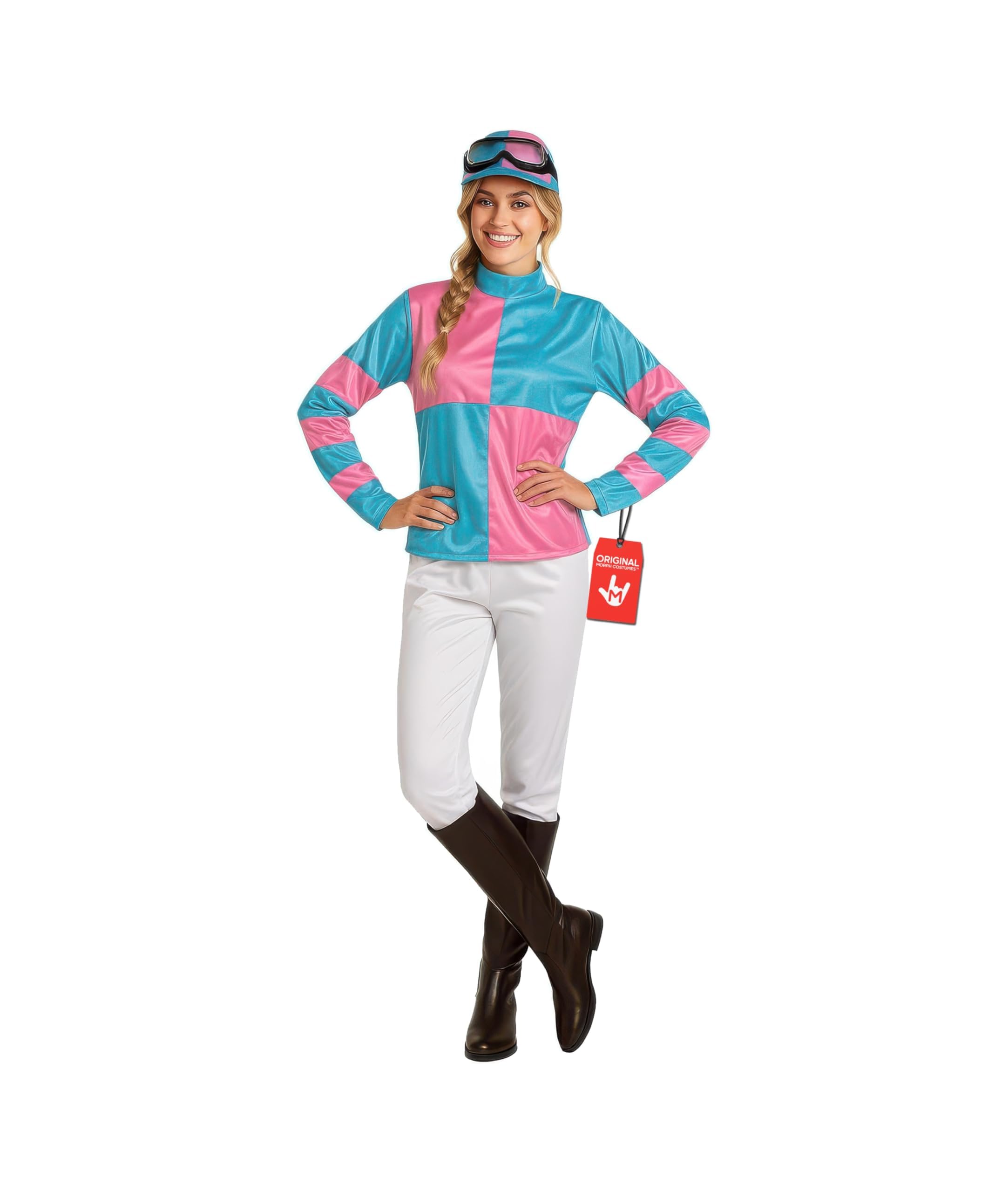 fun shack Womens Jockey Costume, Horse Jockey Outfit, Equestrian Halloween Costume for Women, Racing Attire