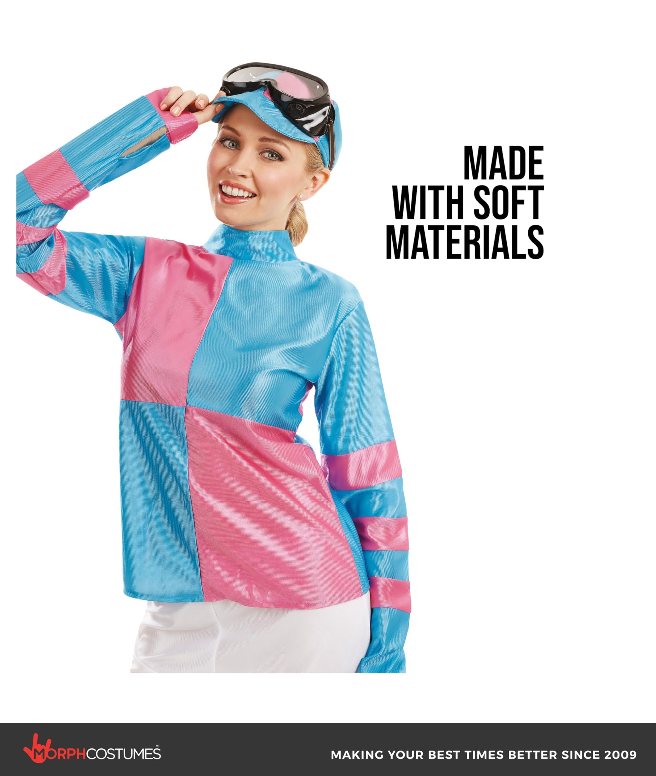 fun shack Womens Jockey Costume, Horse Jockey Outfit, Equestrian Halloween Costume for Women, Racing Attire - Image 4