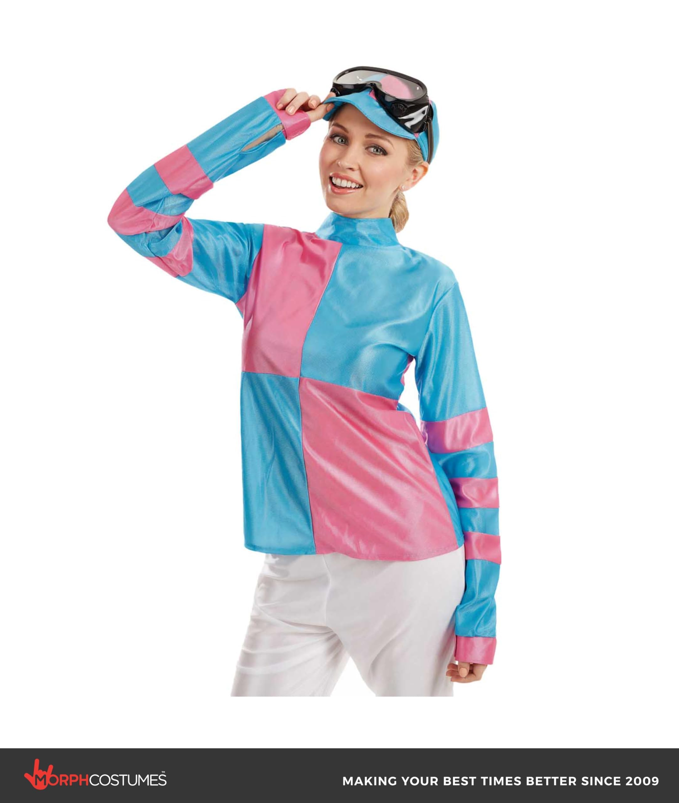fun shack Womens Jockey Costume, Horse Jockey Outfit, Equestrian Halloween Costume for Women, Racing Attire - Image 5