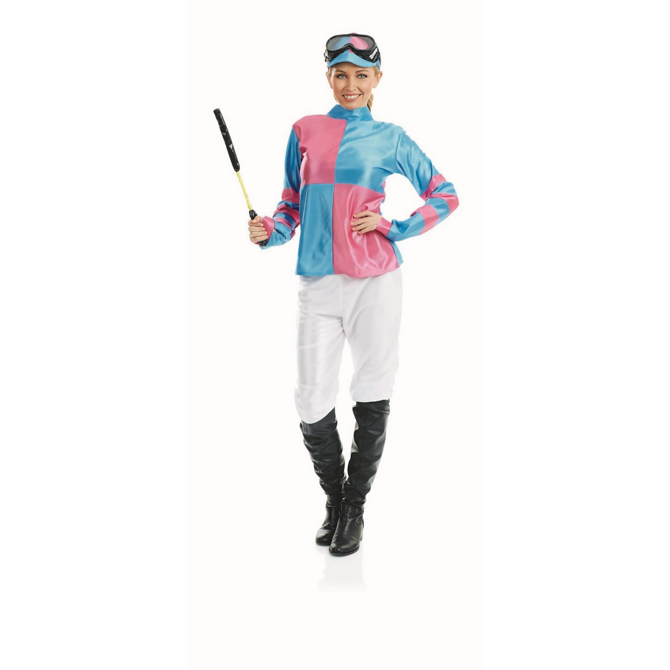 fun shack Womens Jockey Costume, Horse Jockey Outfit, Equestrian Halloween Costume for Women, Racing Attire - Image 6