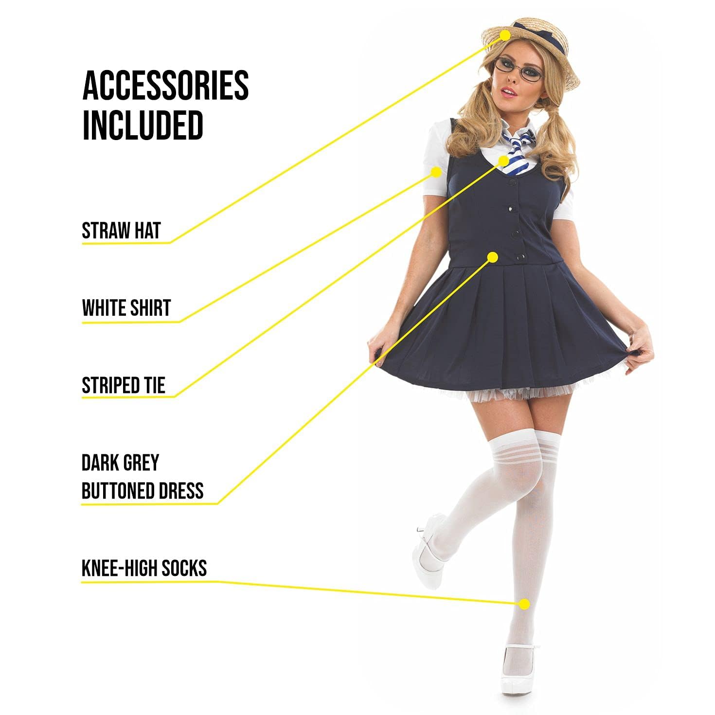fun shack womens Womens St Trinian's School Girl - Image 3