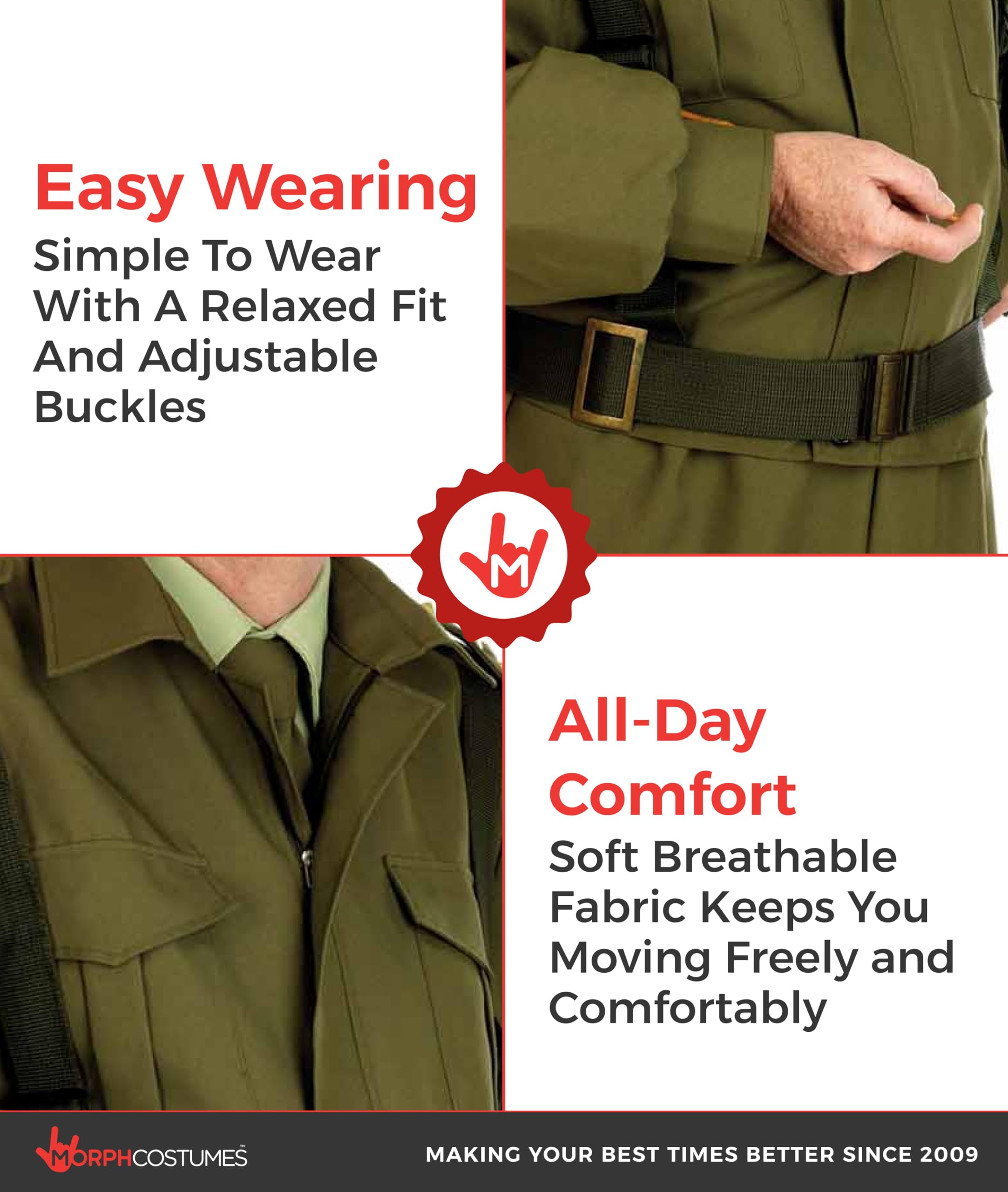 fun shack World War 2 Costumes for Men, British Soldier Costume, WW2 Soldier Costume, Army Costumes WW2 - Image 3