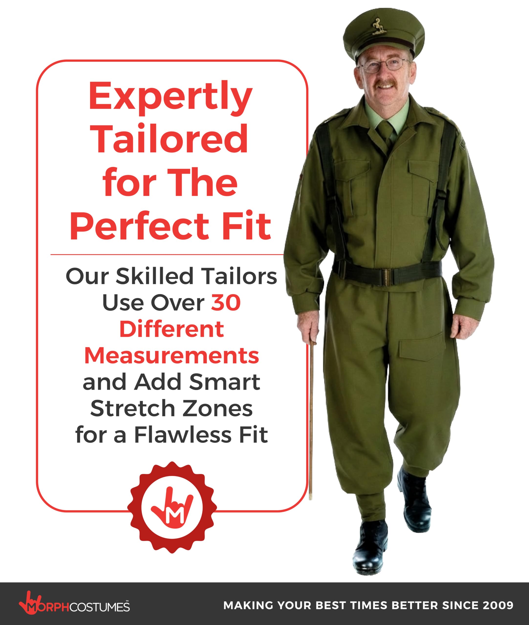 fun shack World War 2 Costumes for Men, British Soldier Costume, WW2 Soldier Costume, Army Costumes WW2 - Image 4
