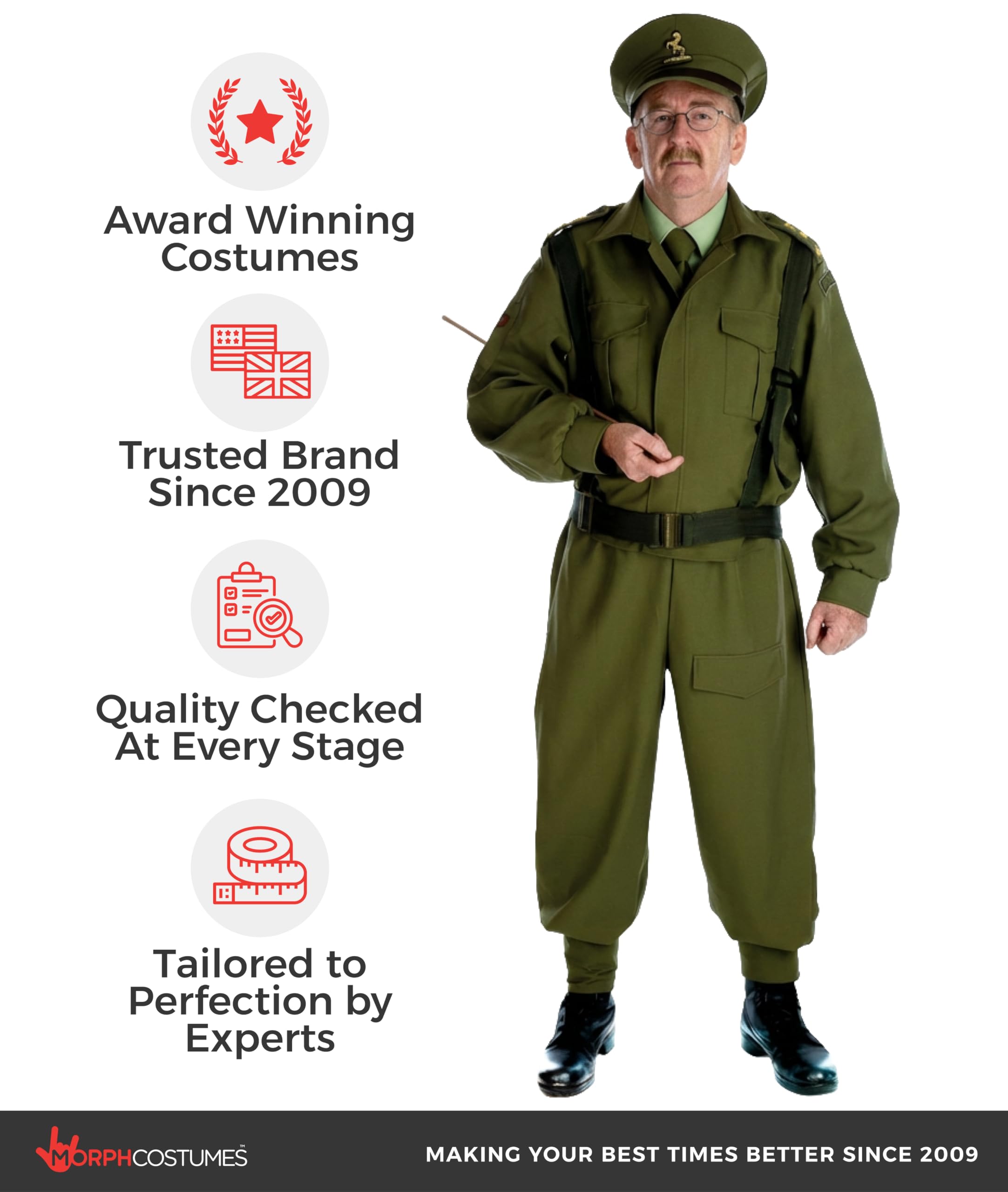 fun shack World War 2 Costumes for Men, British Soldier Costume, WW2 Soldier Costume, Army Costumes WW2 - Image 6