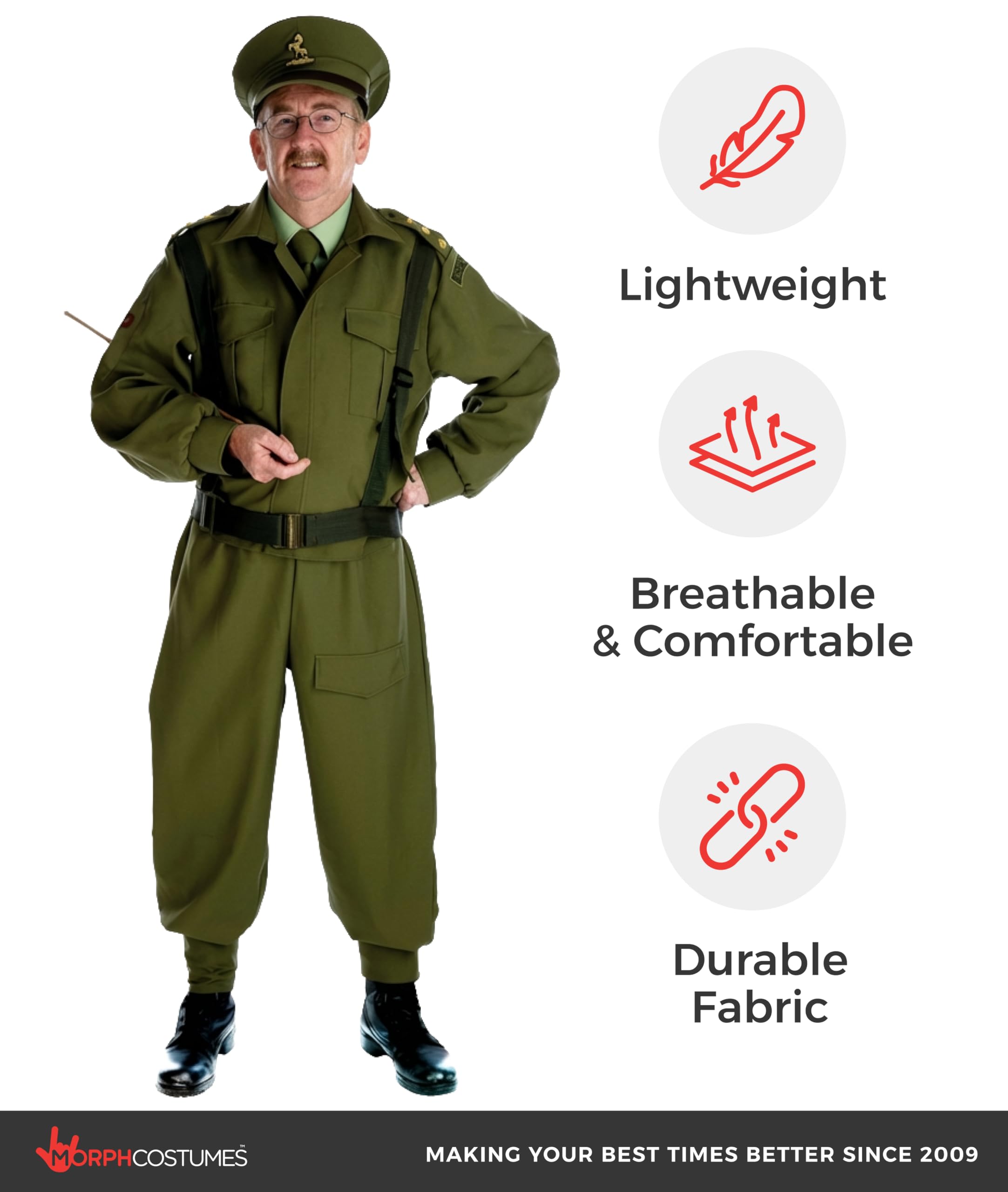 fun shack World War 2 Costumes for Men, British Soldier Costume, WW2 Soldier Costume, Army Costumes WW2 - Image 7