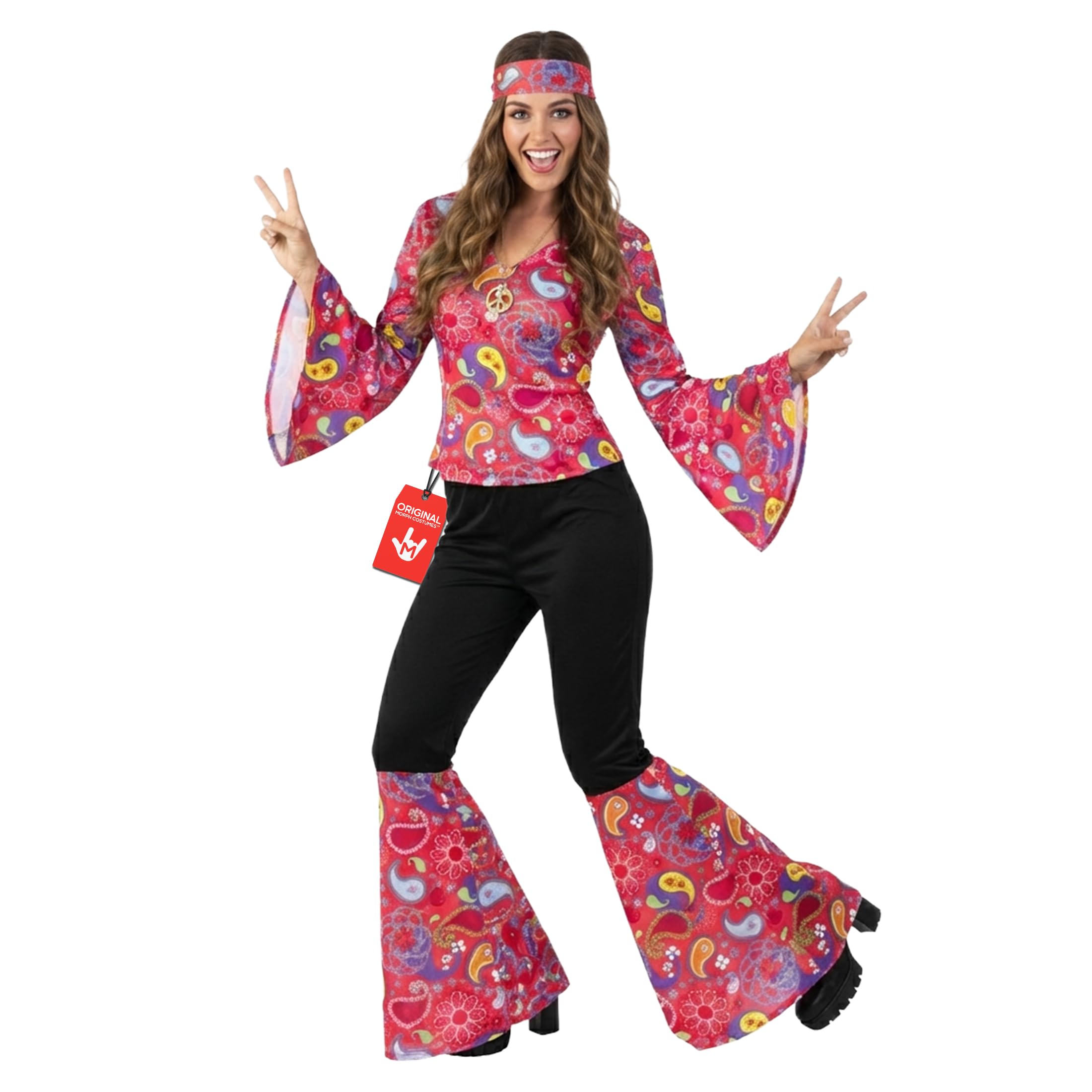 Morph 70s Disco Outfits for Women, Disco Costume Women, 70s Outfits for Womens, Hippie Costume Womens