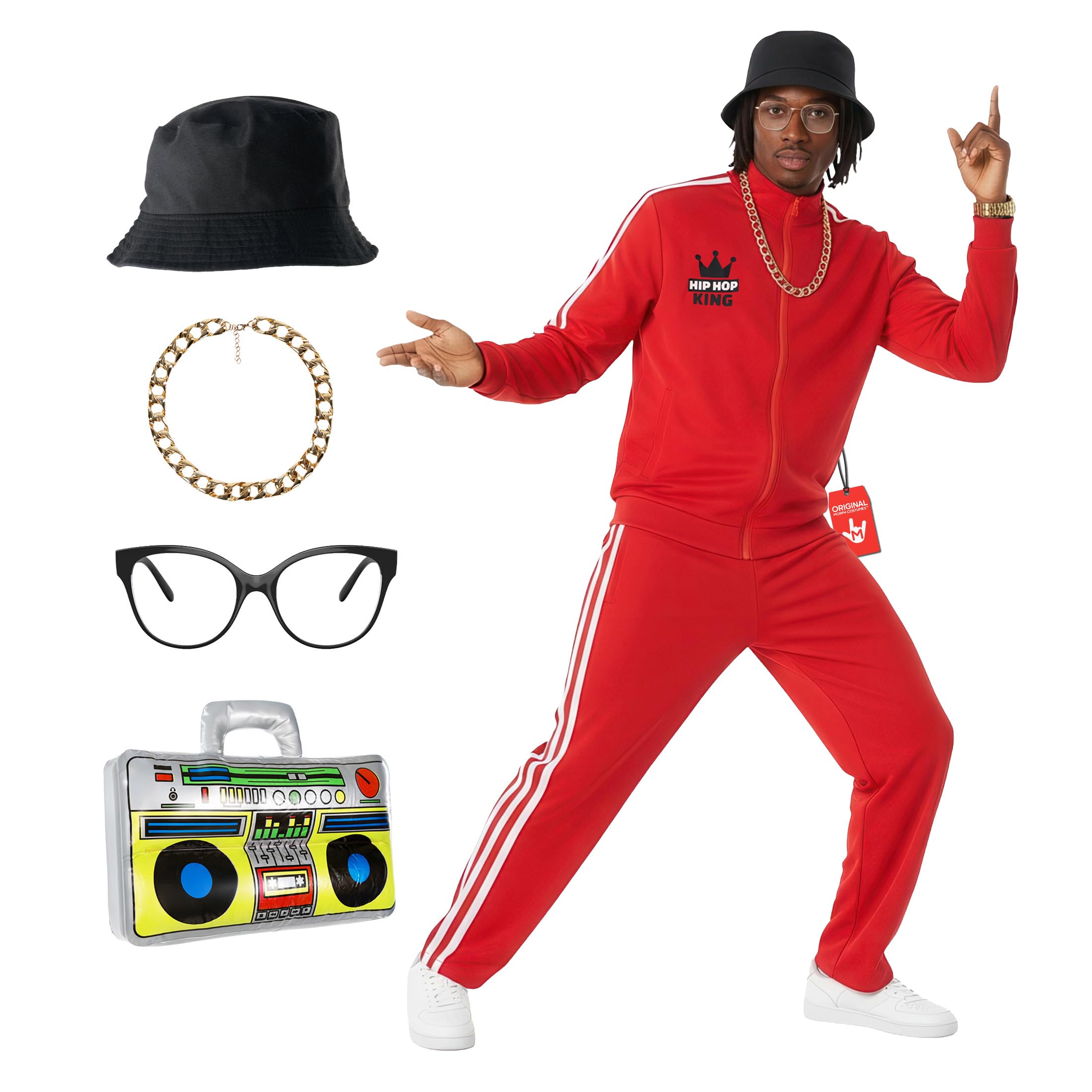 Morph 80s Costumes For Men, Rapper Costume Adults, 90s Costumes For Men, Mens Rapper Halloween Costume