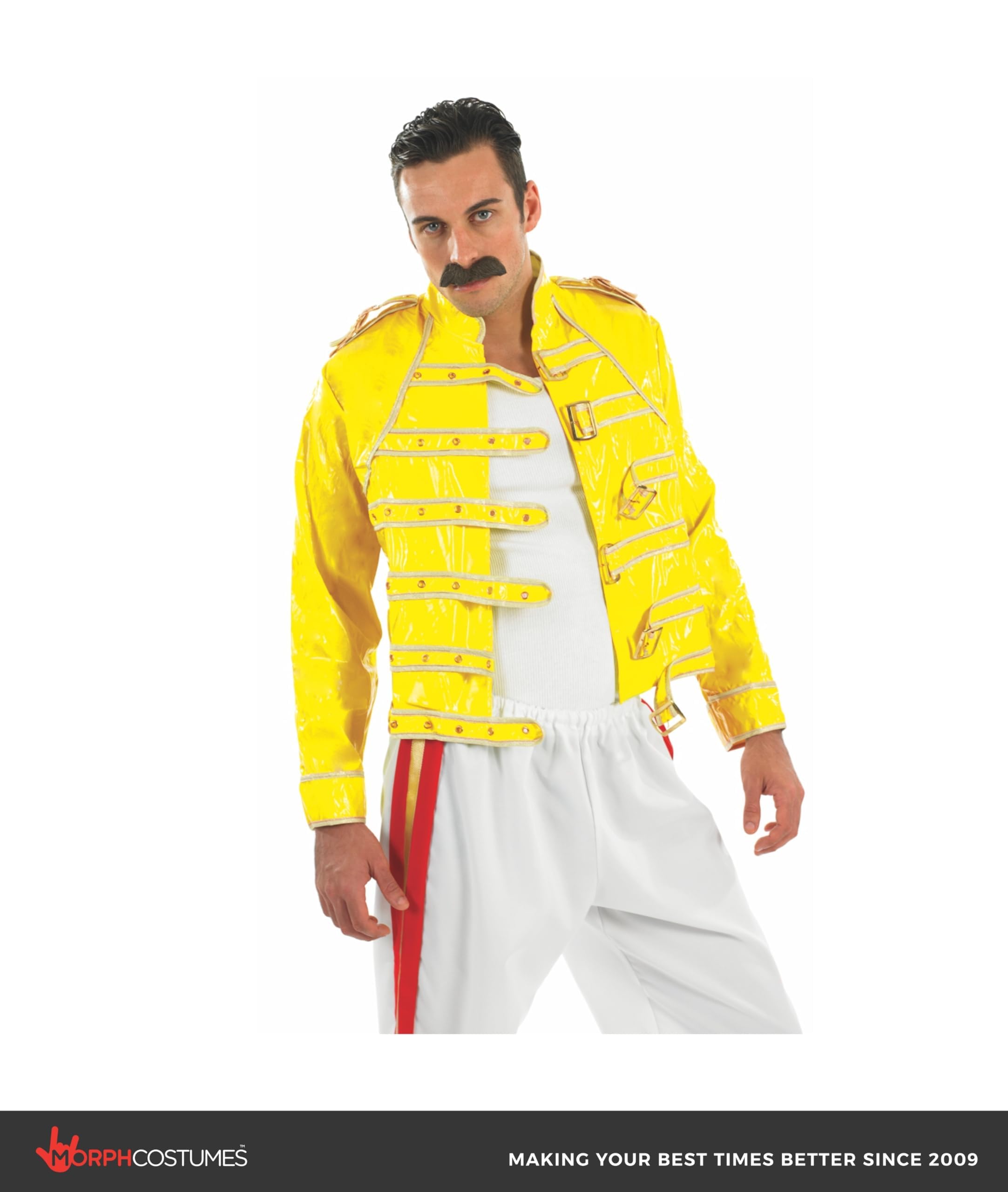 Morph 80s Rock Costume for Men, Rocker Outfit, 80s Band Attire, Mens Singer Costume, Retro Rocker Look - Image 5