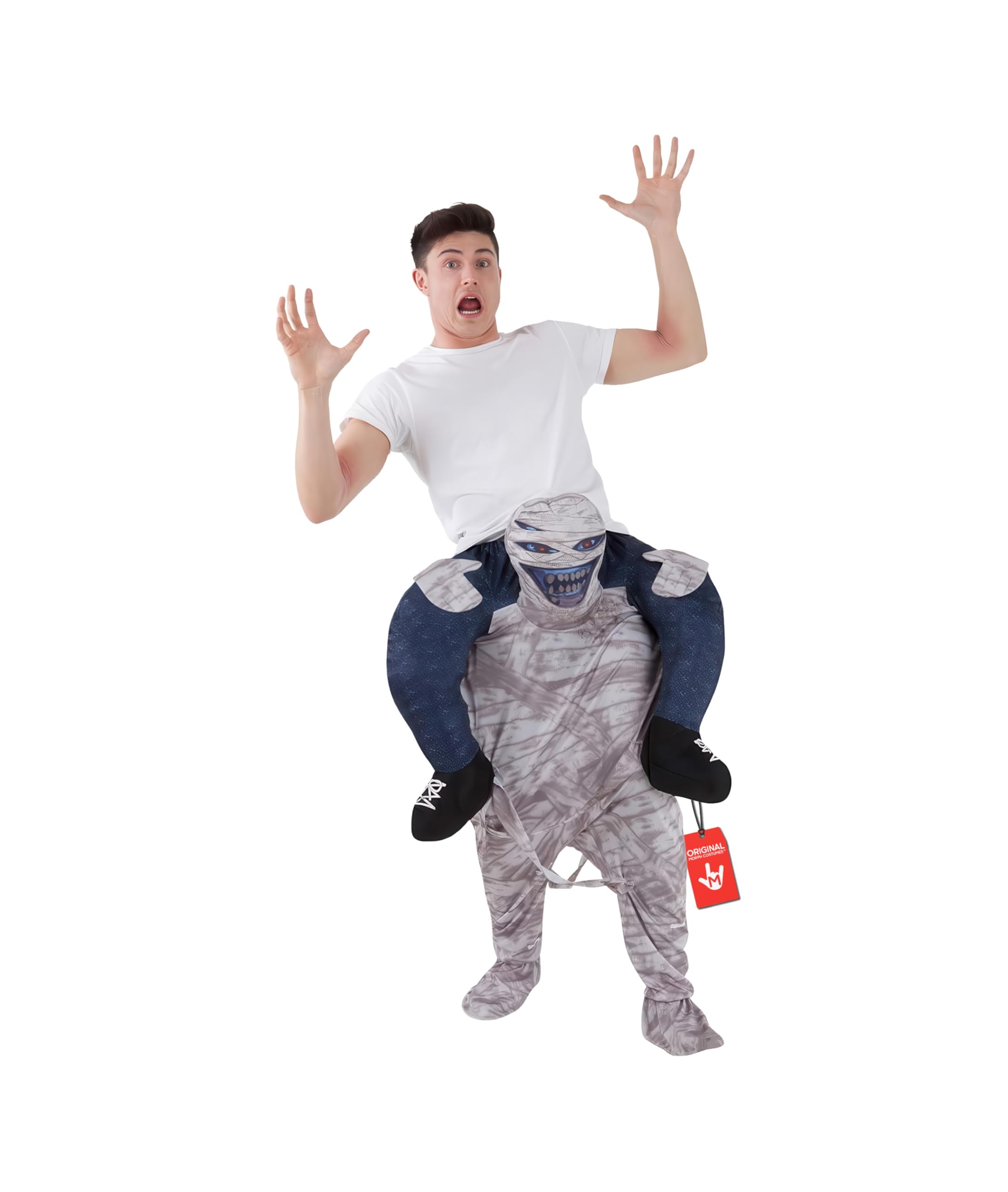 Morph Adult Mummy Piggyback Costume Monster Ride On Scary Halloween Costume For Adults