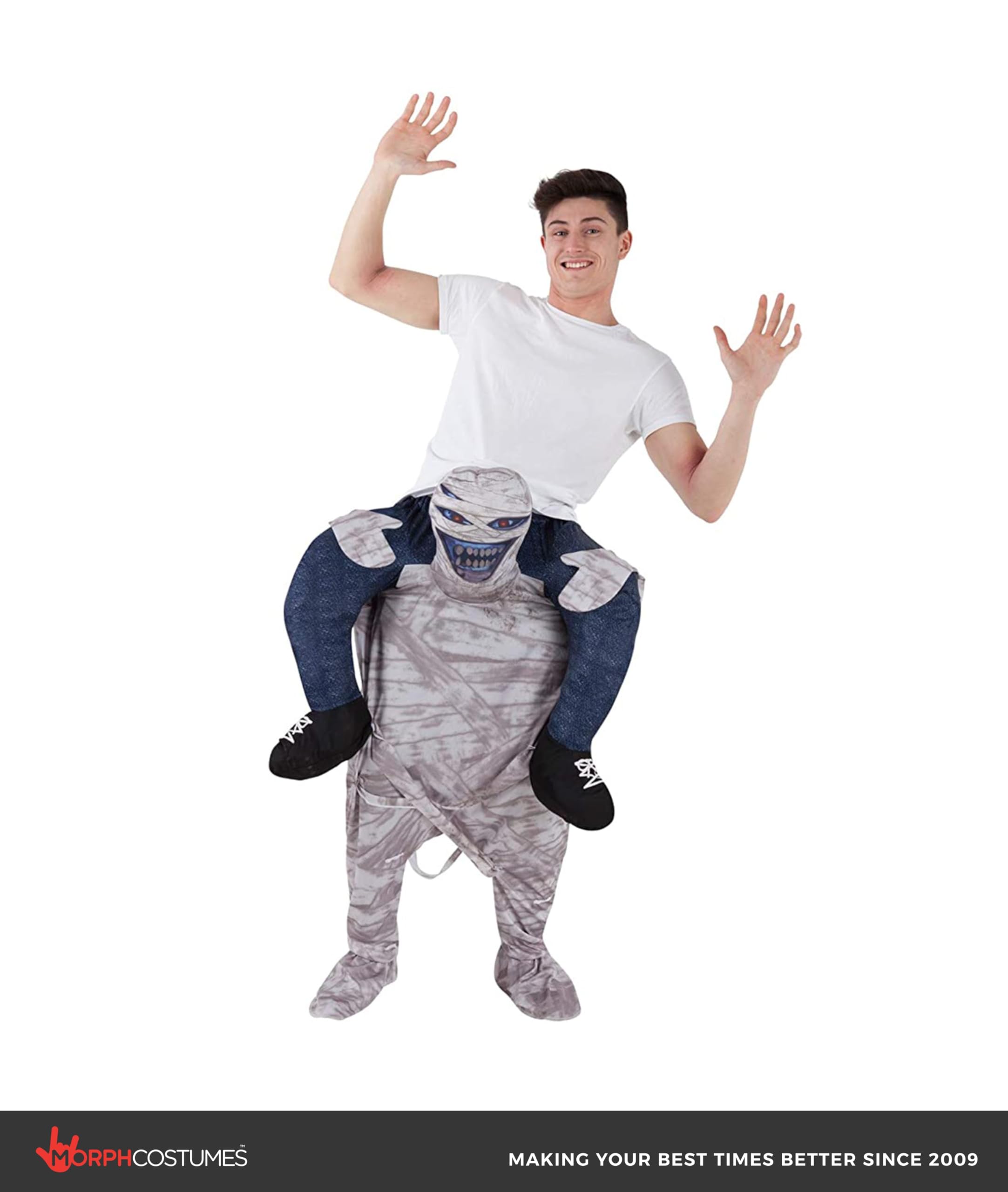 Morph Adult Mummy Piggyback Costume Monster Ride On Scary Halloween Costume For Adults - Image 2