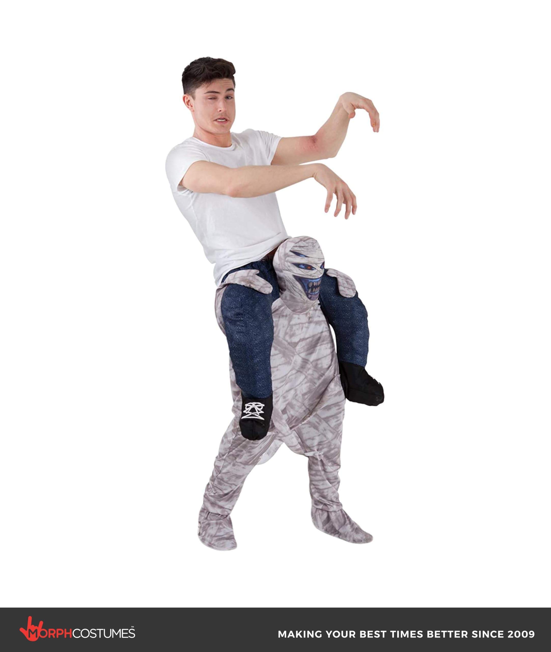 Morph Adult Mummy Piggyback Costume Monster Ride On Scary Halloween Costume For Adults - Image 3
