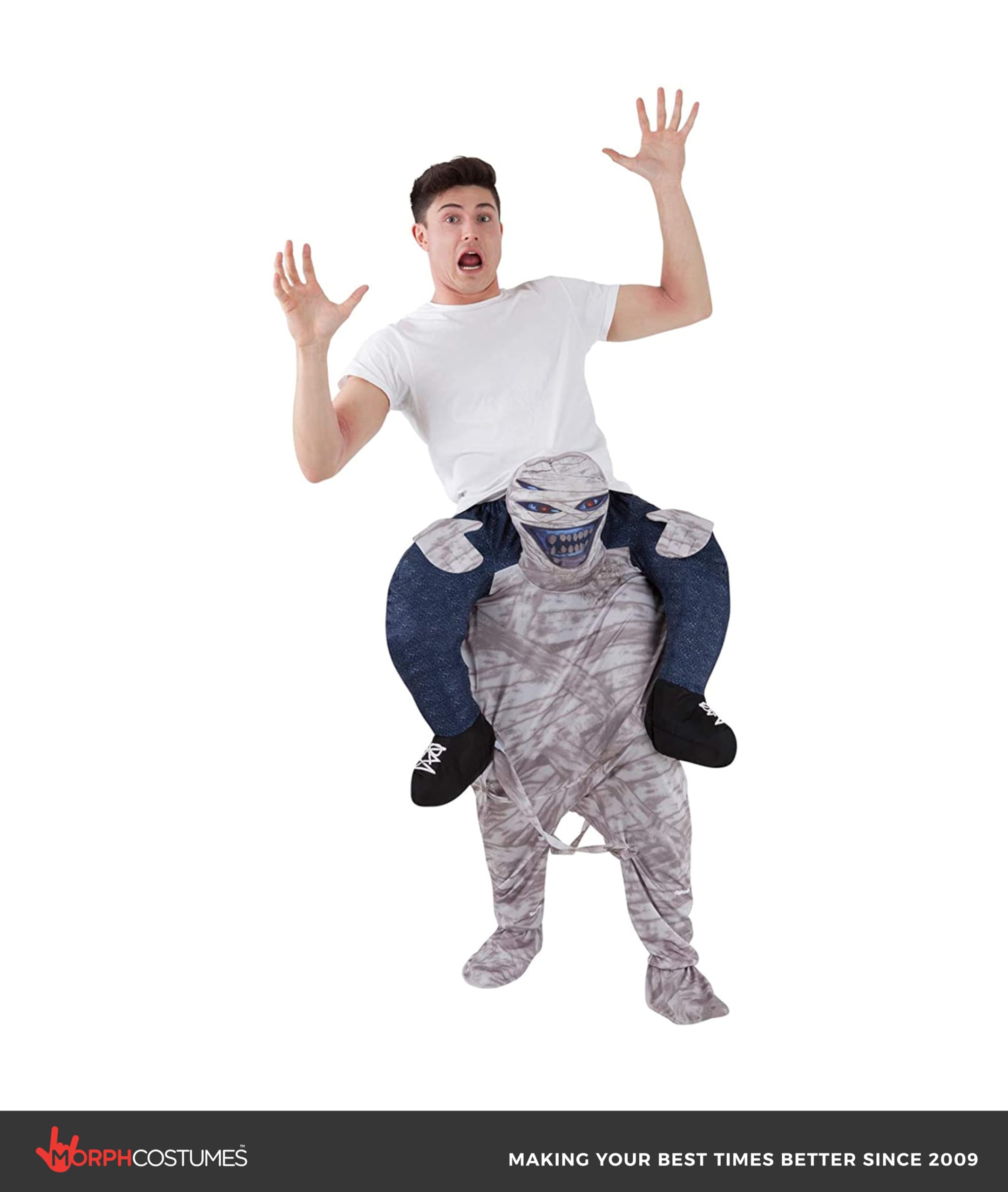 Morph Adult Mummy Piggyback Costume Monster Ride On Scary Halloween Costume For Adults - Image 4