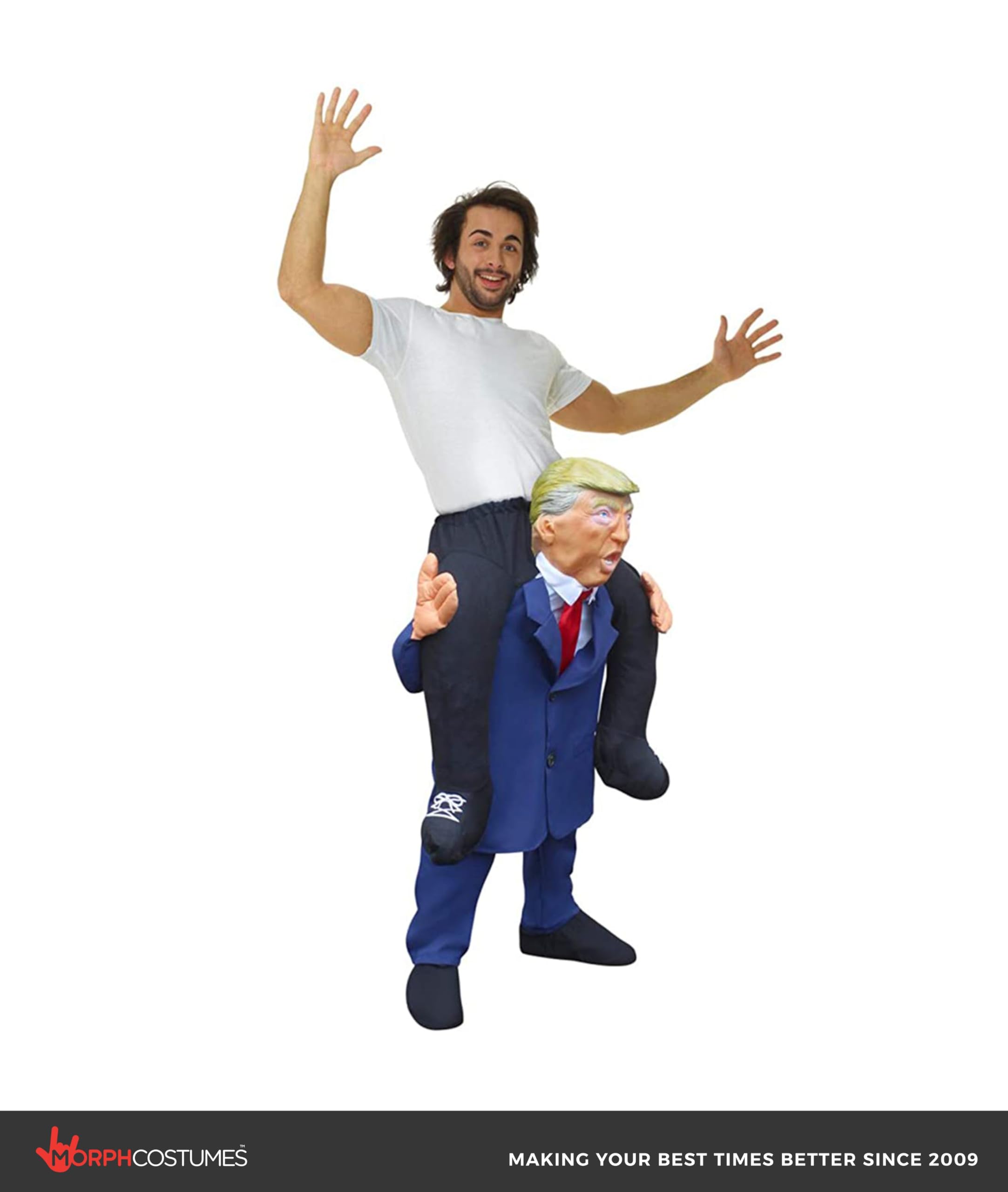 Morph Adult President Ride On Costume, Piggyback Halloween Funny Costume Mens, One Size Fits Most - Image 5