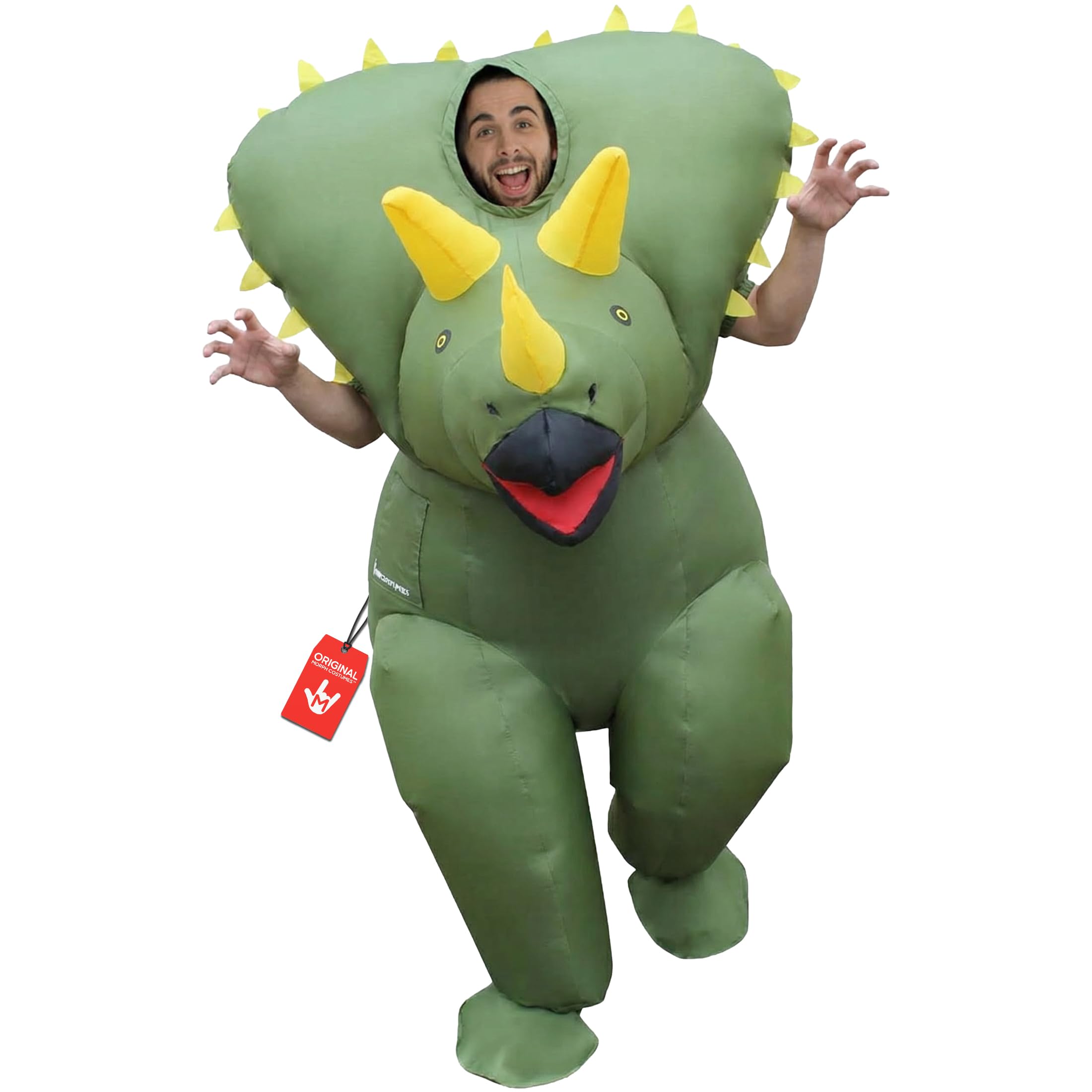 Morph Adult Triceratops Inflatable Costume