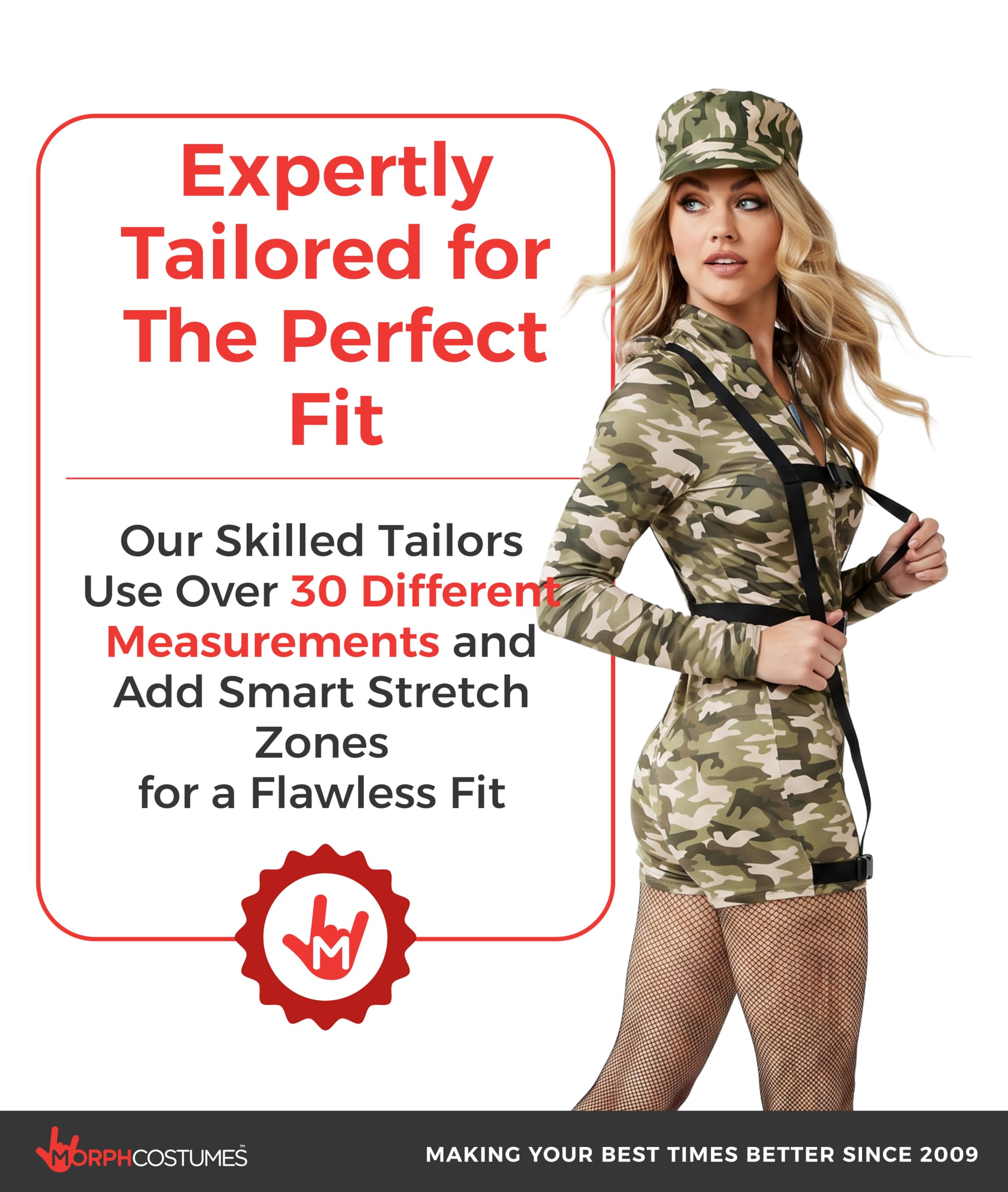 Morph Army Costume Women, Military Costume Women, Womens Halloween Costumes, Army Costumes For Adults - Image 4