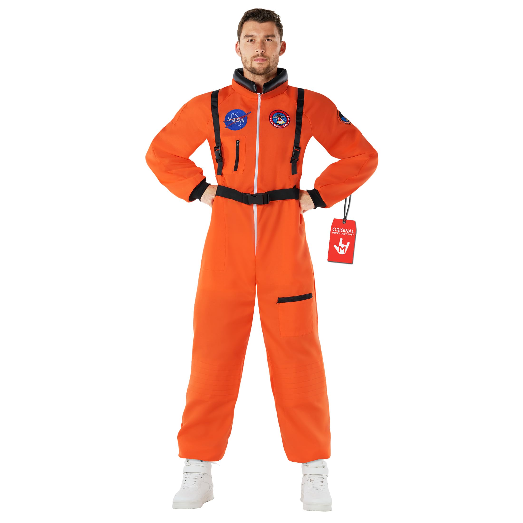 Morph Astronaut Costume Adult, Space Suit Men, Mens Halloween Costume Astronaut Suits, Nasa Costumes Adult - Image 2