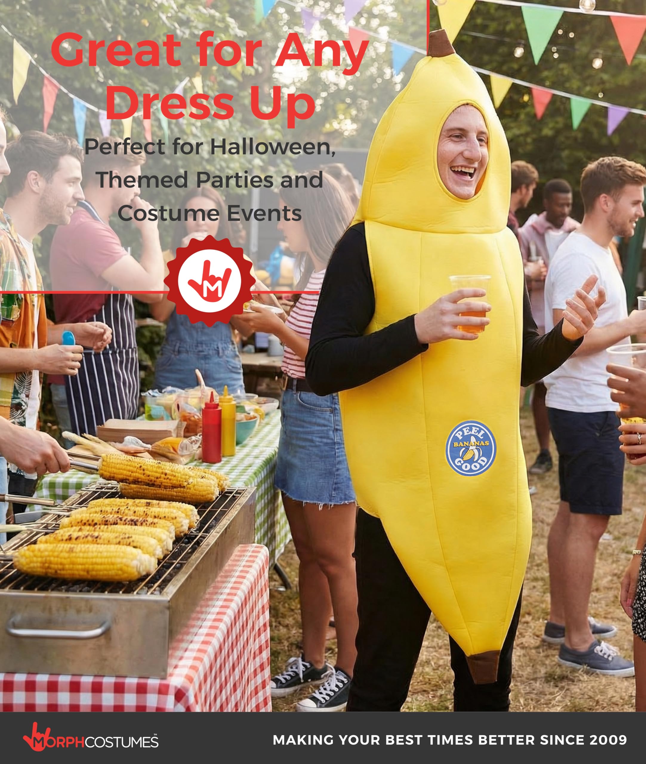 Morph Banana Costume Adult, Adult Banana Peely Suit, Fruit Costume For Men, Halloween Costumes For Men - Image 4