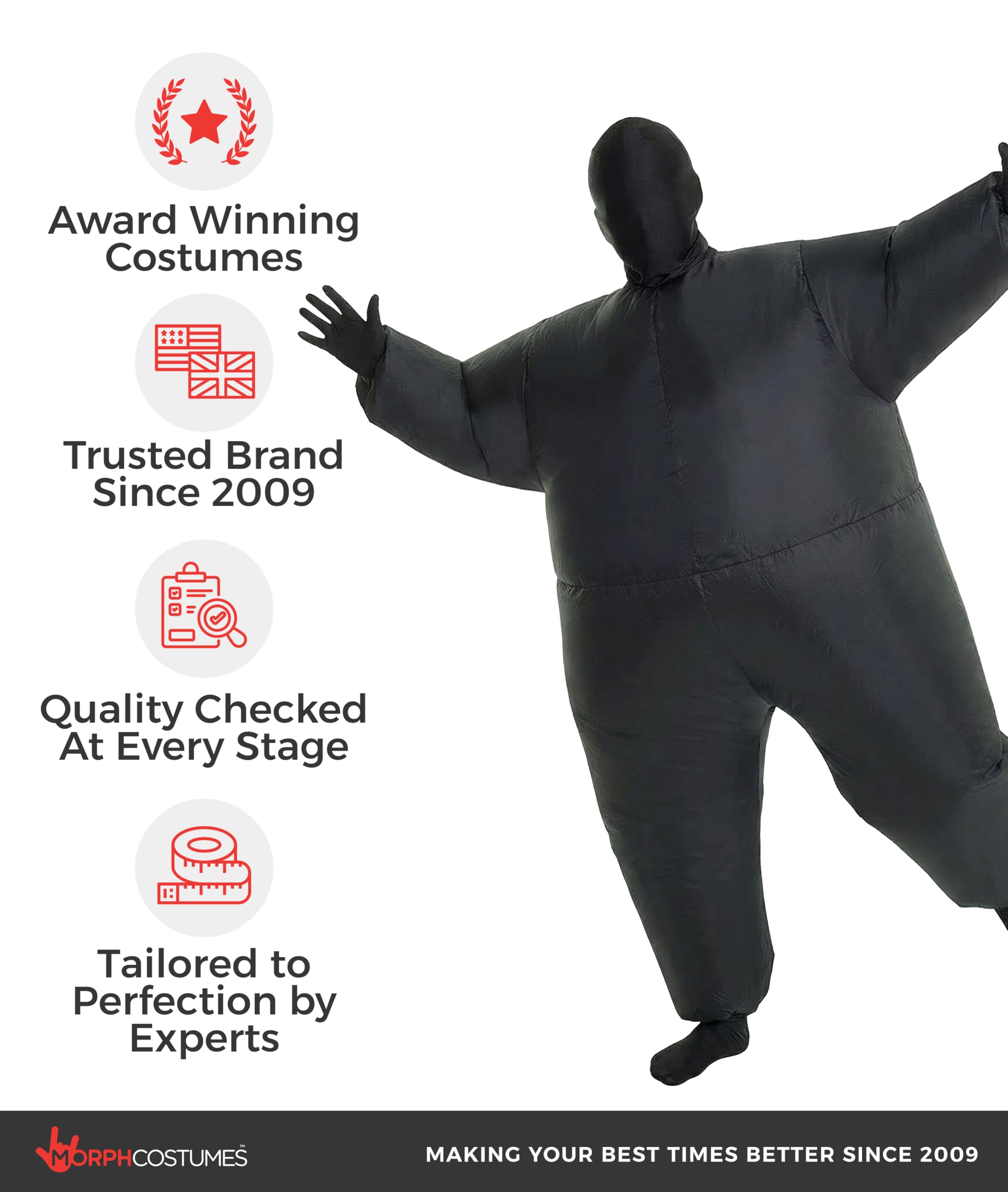 Morph Black Inflatable Costume Kids, Inflatable Costumes for Kids, Blow Up Costumes for Kid - Image 5