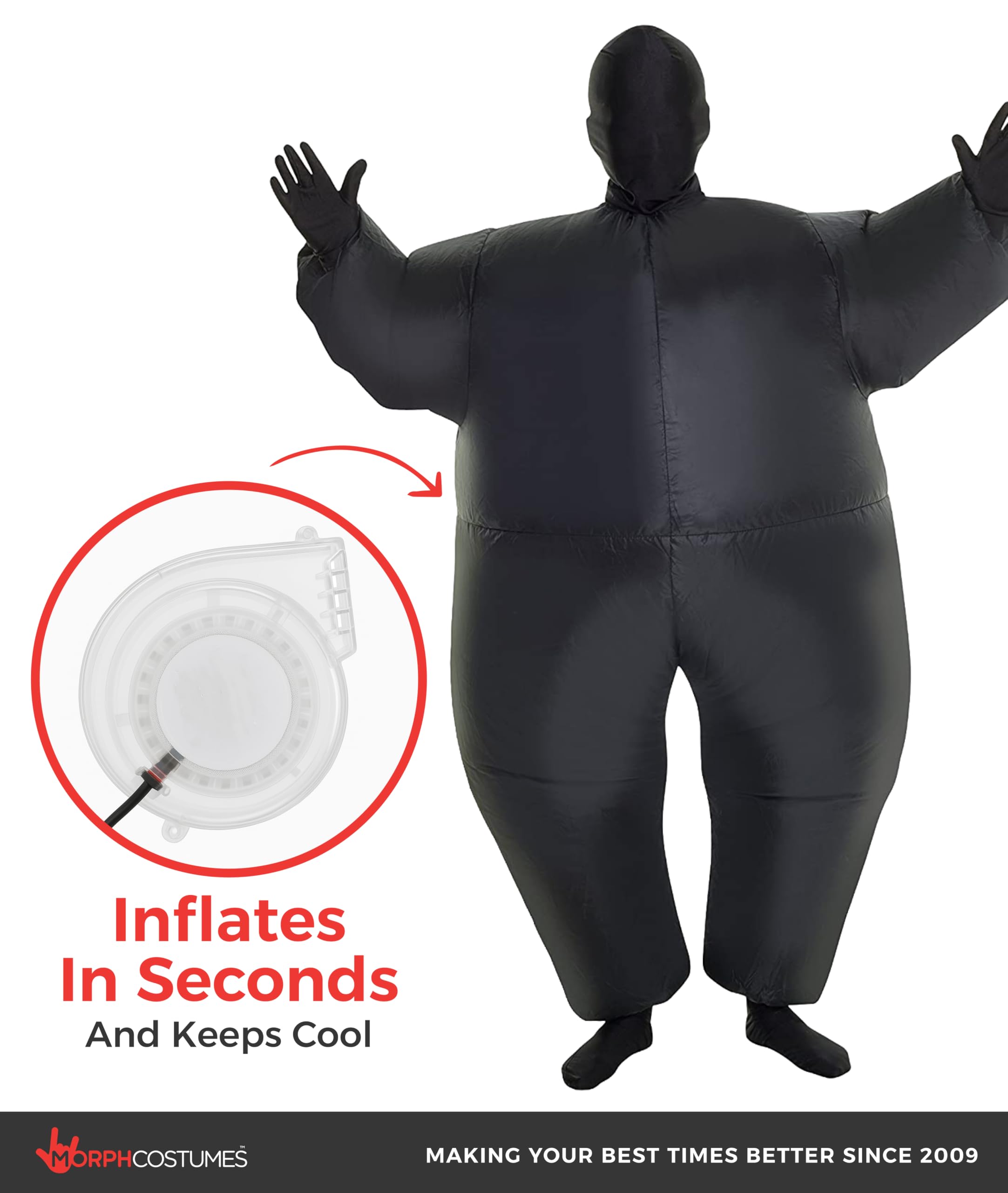 Morph Black Inflatable Costume Kids, Inflatable Costumes for Kids, Blow Up Costumes for Kid - Image 7