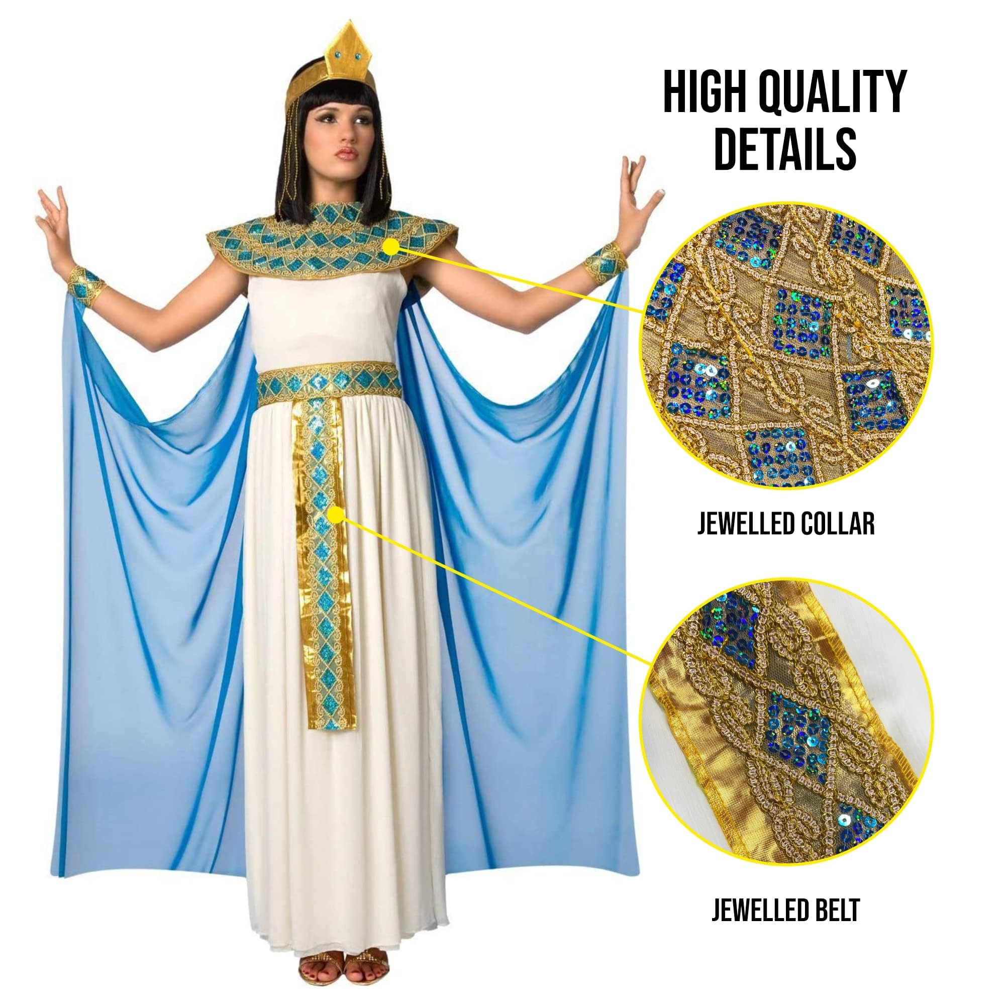 Morph Cleopatra Costume, Egyptian Costume Womens, Cleopatra Costumes Women, Greek Goddess Costumes Womens - Image 3