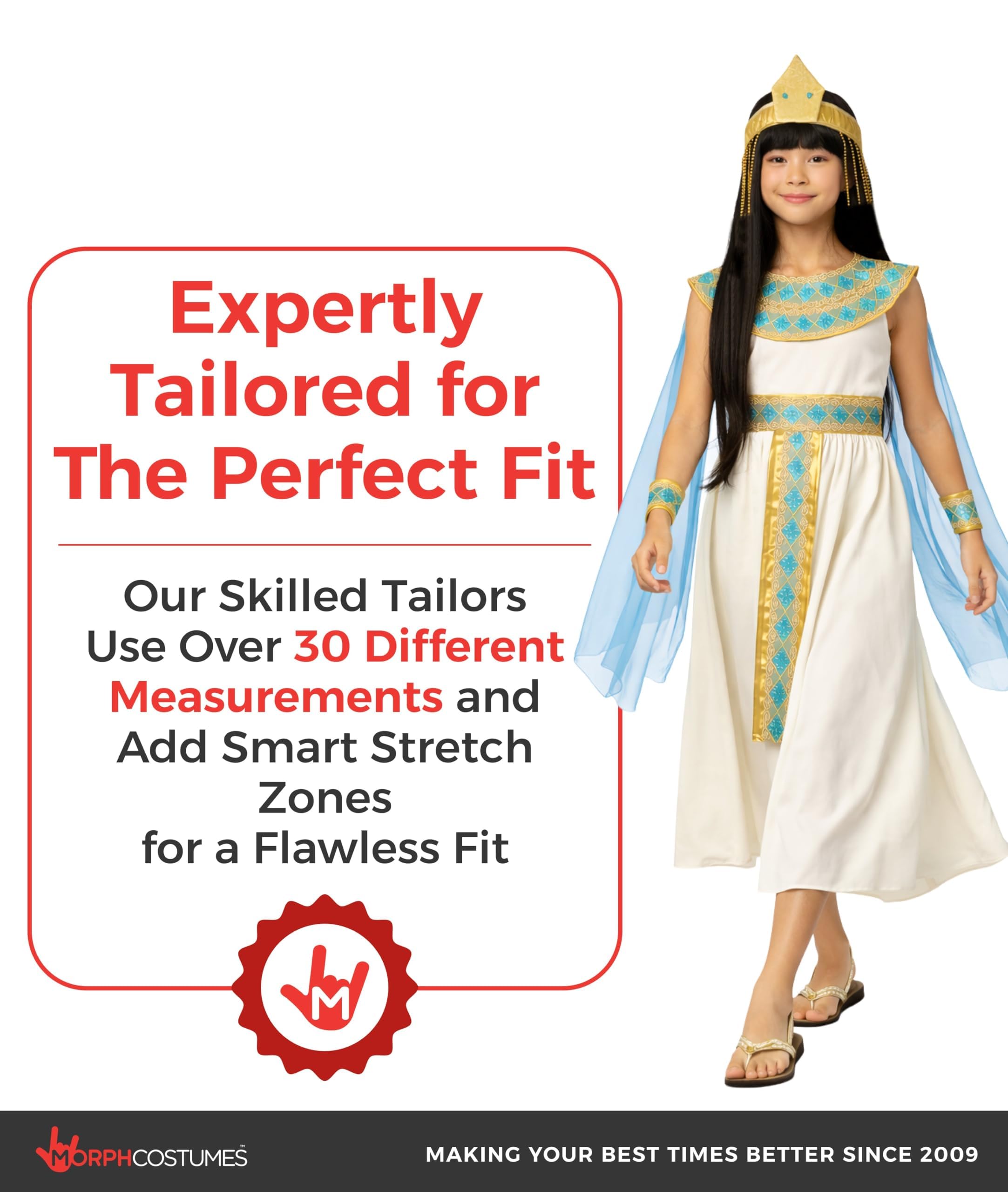 Morph Cleopatra Costume Kids, Egyptian Costume Kids, Cleopatra Costumes for Girls, Egyptian Costumes Girls - Image 4