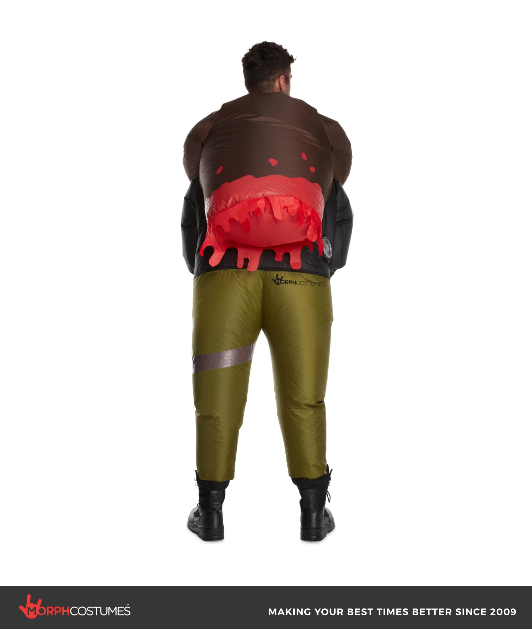 Morph Costumes Adult Inflatable Zombie Costume Blow Up Zombie Hunter Scary Halloween Costumes - Image 4