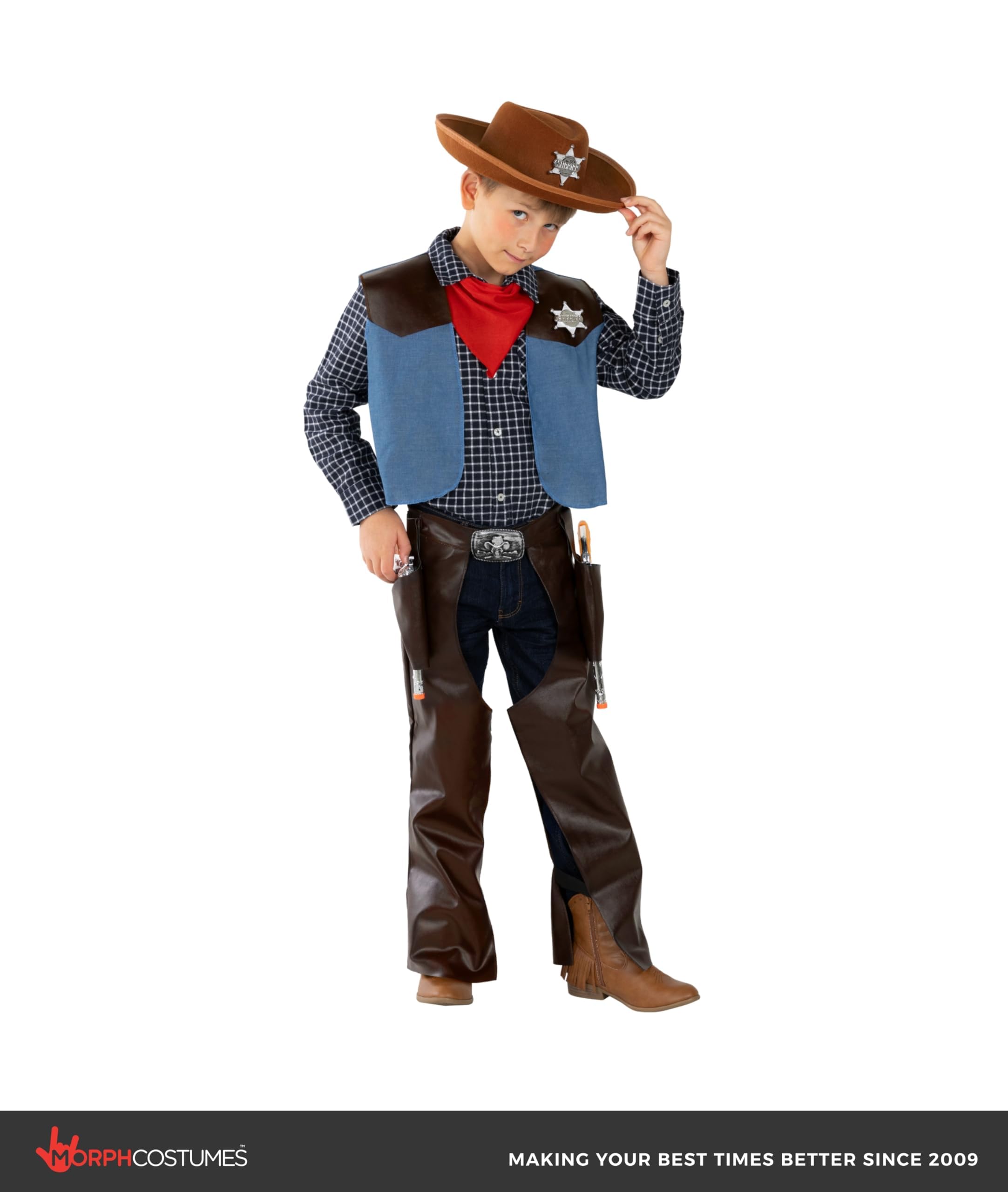 Morph Cowboy Costume For Boys, Cowboy Outfit For Boys, Cowboy Costume Kids, Boys Halloween Costume - Image 5